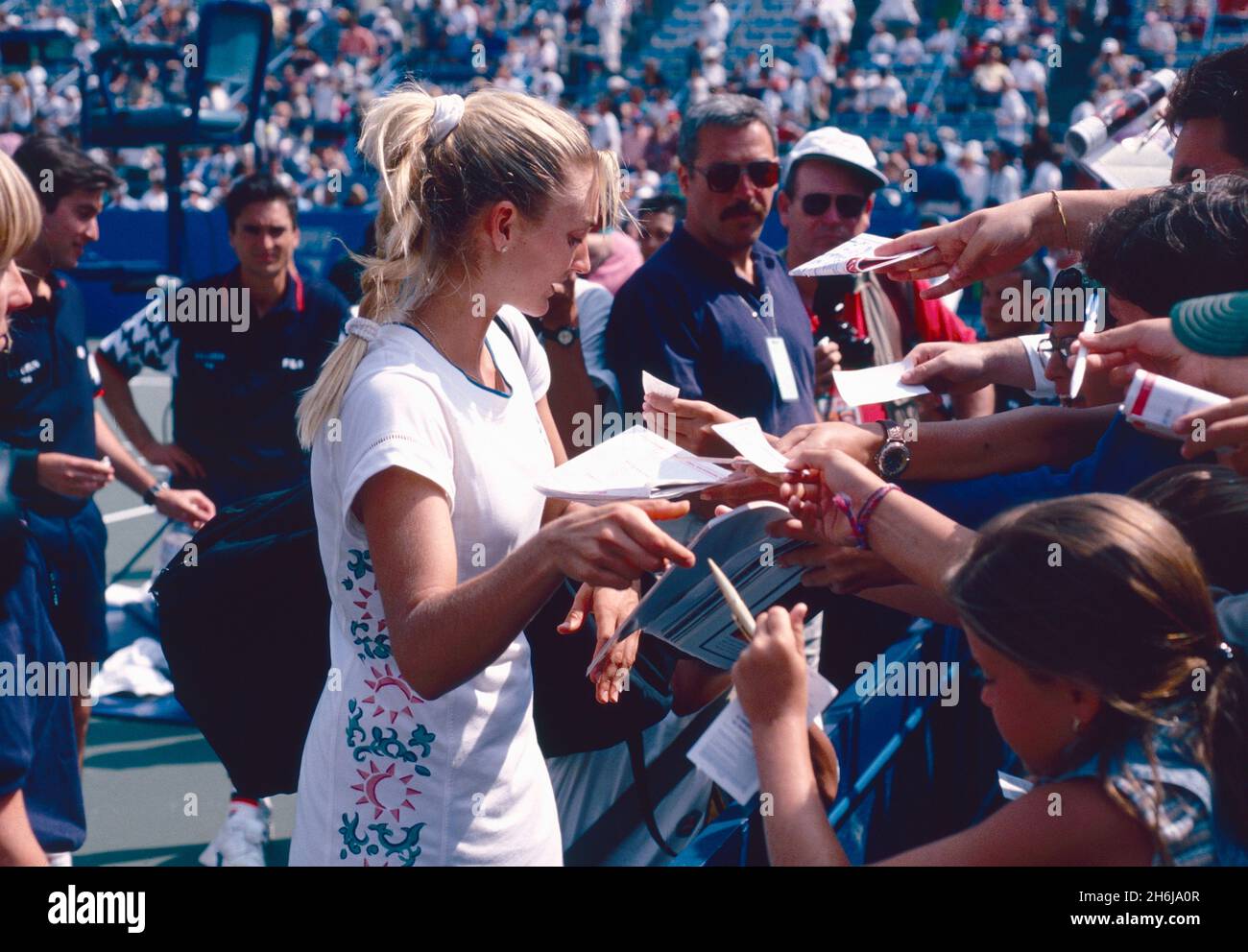 Kanadisch-amerikanisch-französische Tennisspielerin Mary Pierce, US Open 1994 Stockfoto