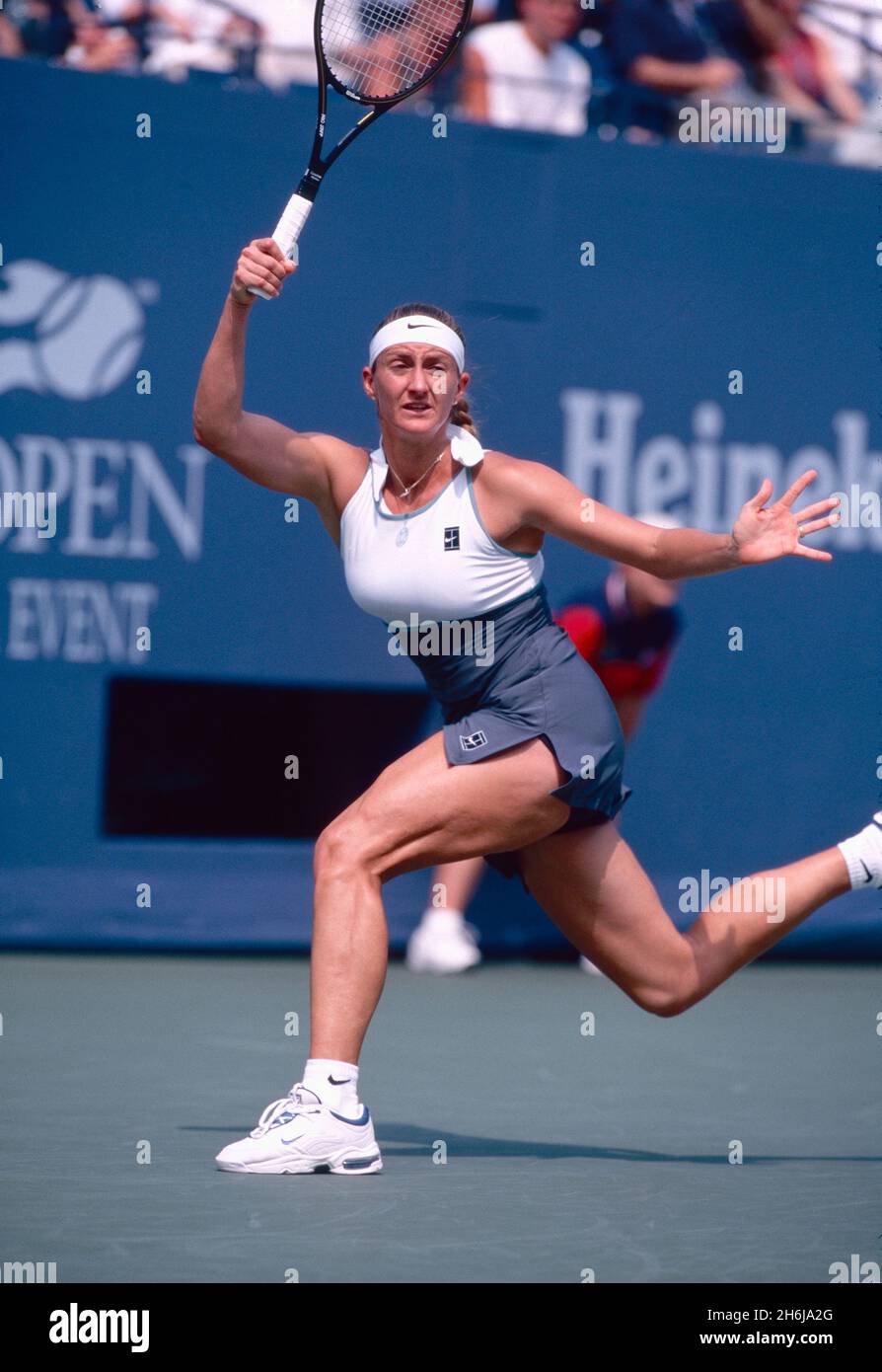 Kanadisch-amerikanisch-französische Tennisspielerin Mary Pierce, US Open 1999 Stockfoto