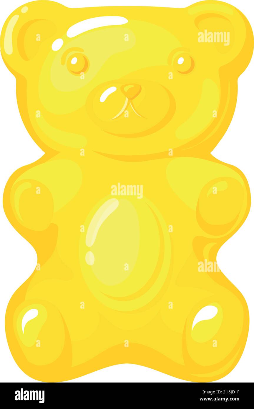 Jelly Bear. Honig Gummy Zucker Marmelade für Kinder, Cartoon-Vektor-Illustration isoliert auf weißem Hintergrund Stock Vektor