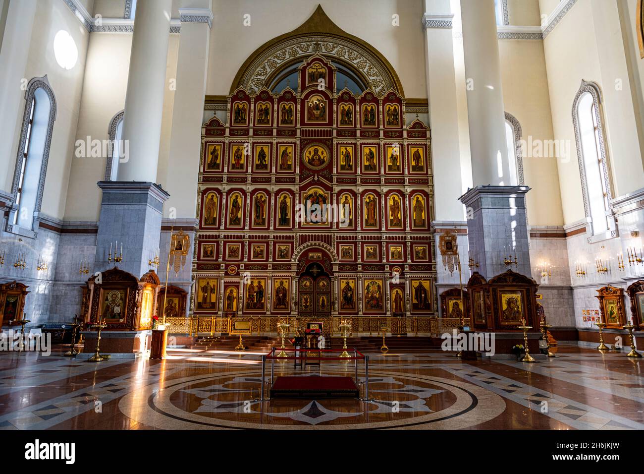 Spaso-Preobraschenski Kathedrale, Chabarowsk, Chabarowsk Region, Russland, Eurasien Stockfoto