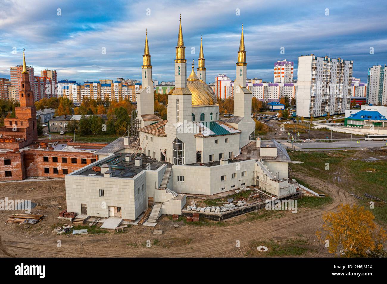 Neue Moschee in Nischnewartowsk, Autonomer Kreis Chanty-Mansi, Russland, Eurasien Stockfoto