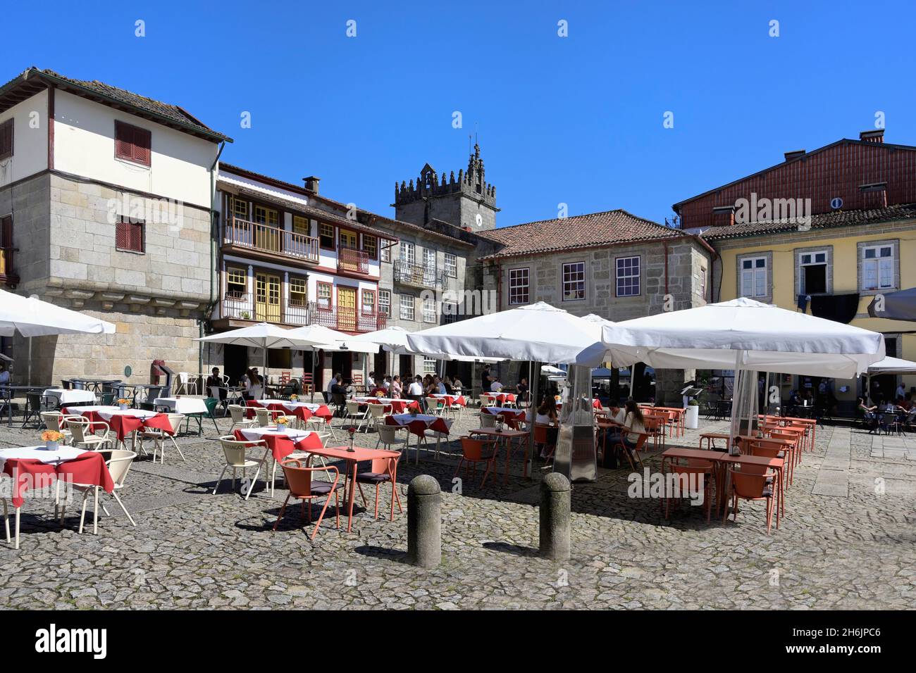 Sao Tiago Square, Guimaraes, Minho, Portugal, Europa Stockfoto