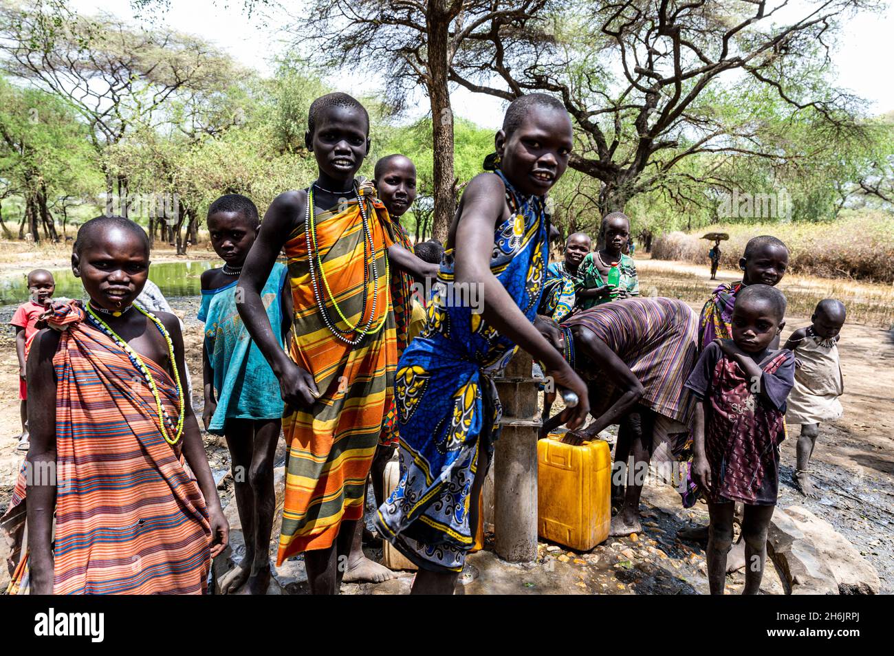 Toposa Stamm, Eastern Equatoria, Südsudan, Afrika Stockfoto
