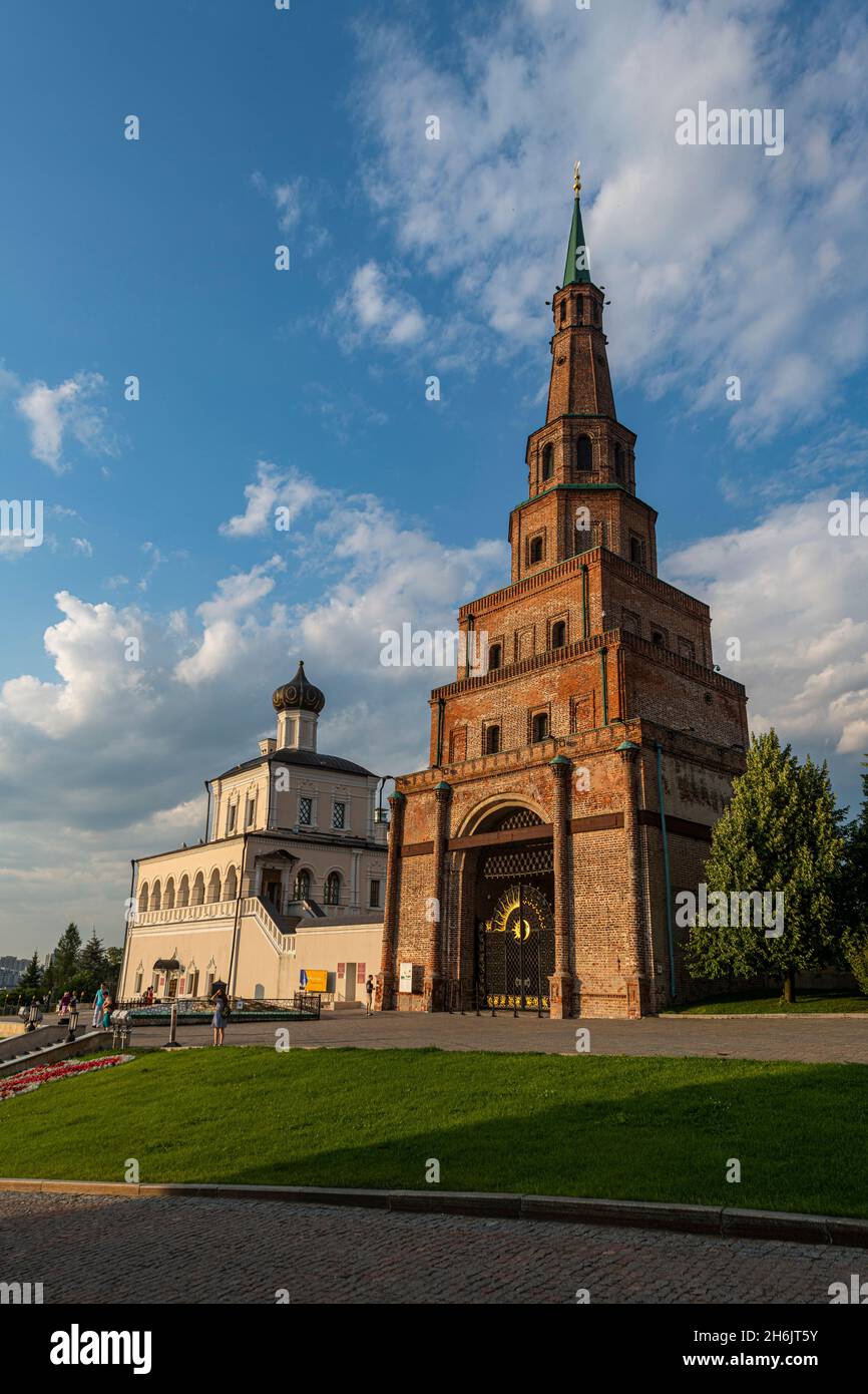 Syuyumbeki-Turm, UNESCO-Weltkulturerbe, Kasaner Kreml, Kasan, Republik Tatarstan, Russland, Europa Stockfoto