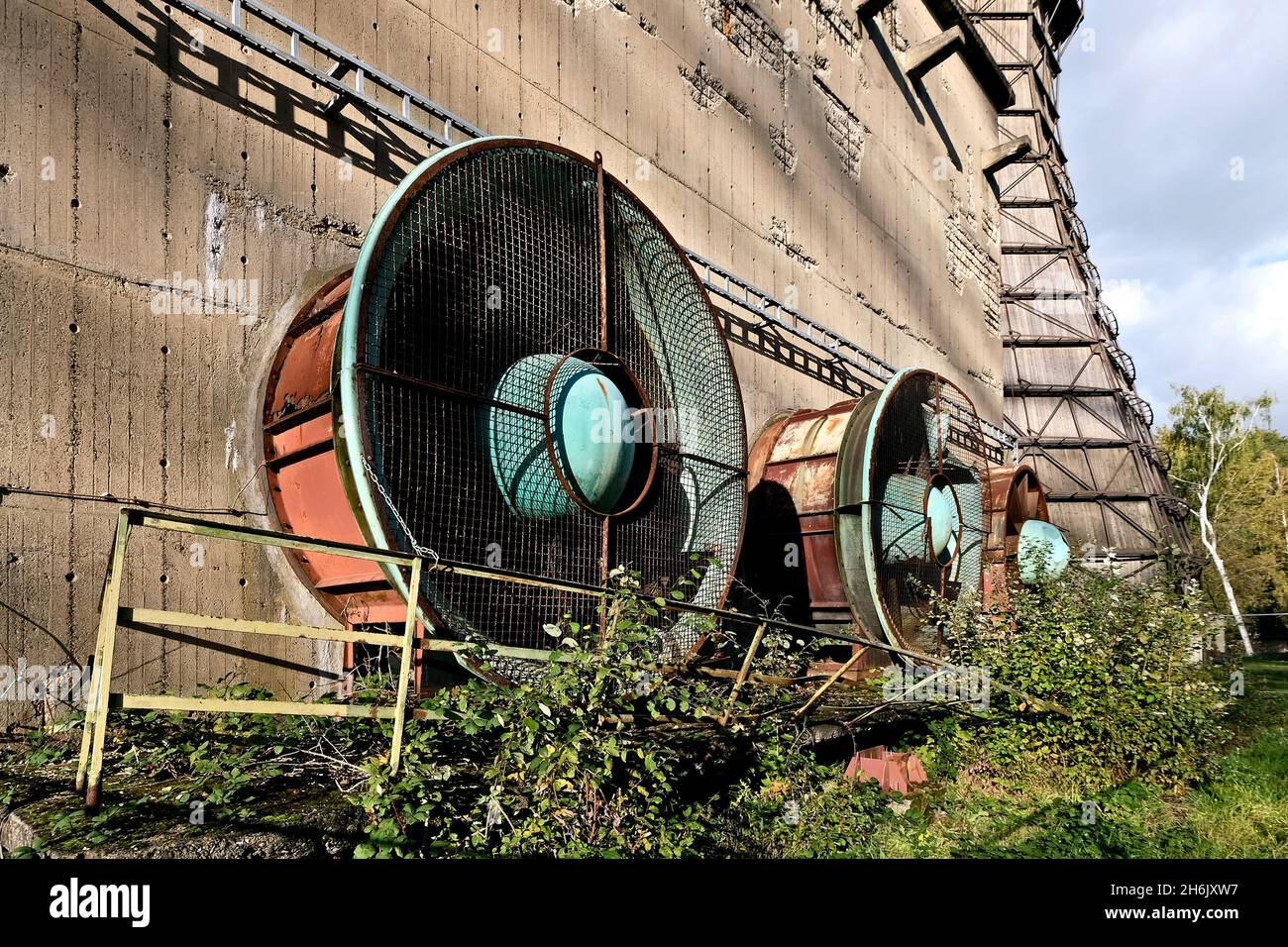 Deutschland, NRW, Essen, Zeche Zollverein; Gebläse auf dem Gelände der Kokerei. Stockfoto