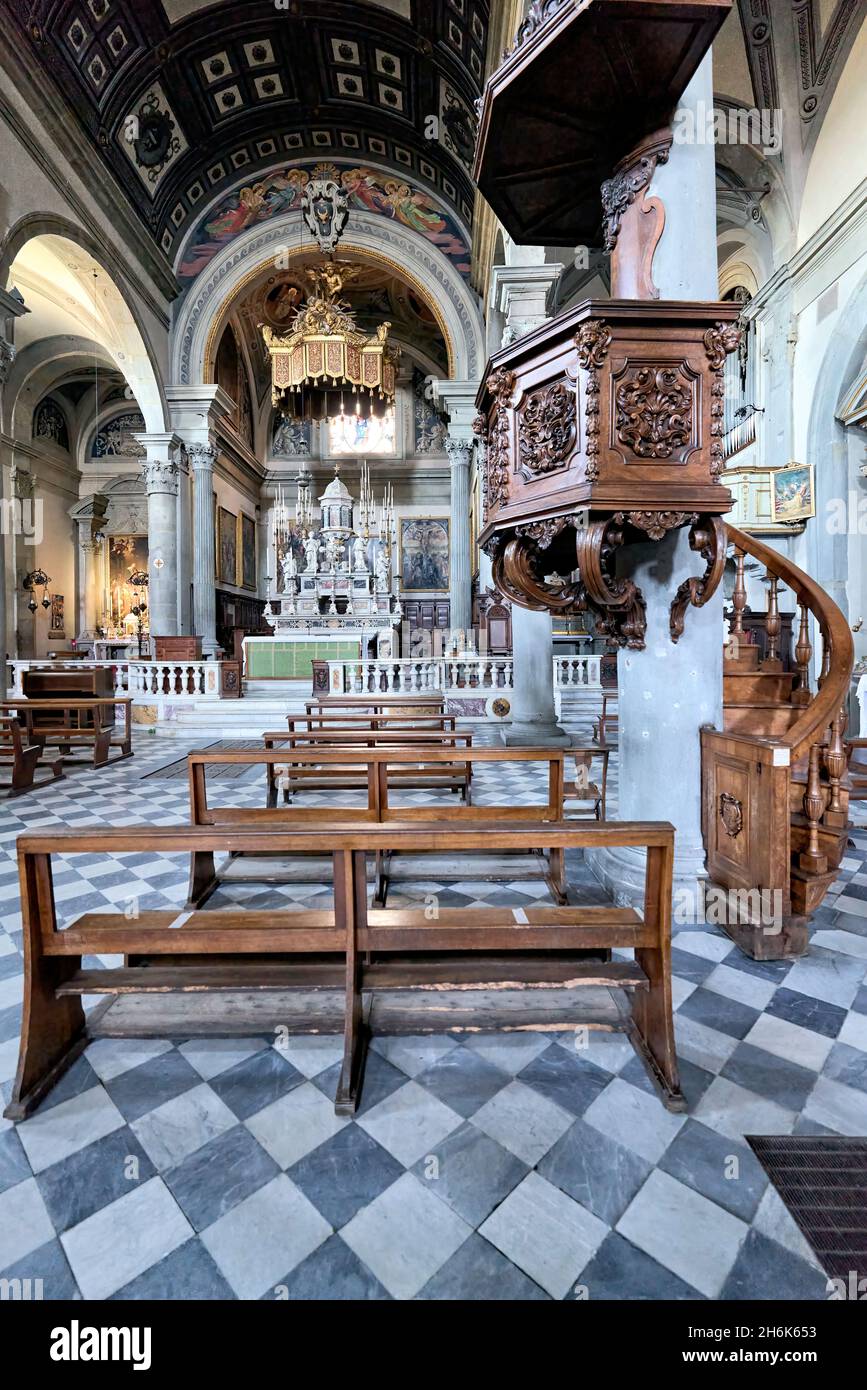 Cortona Arezzo Toskana Italien. Cattedrale di Santa Maria Assunta (Kathedrale) Stockfoto