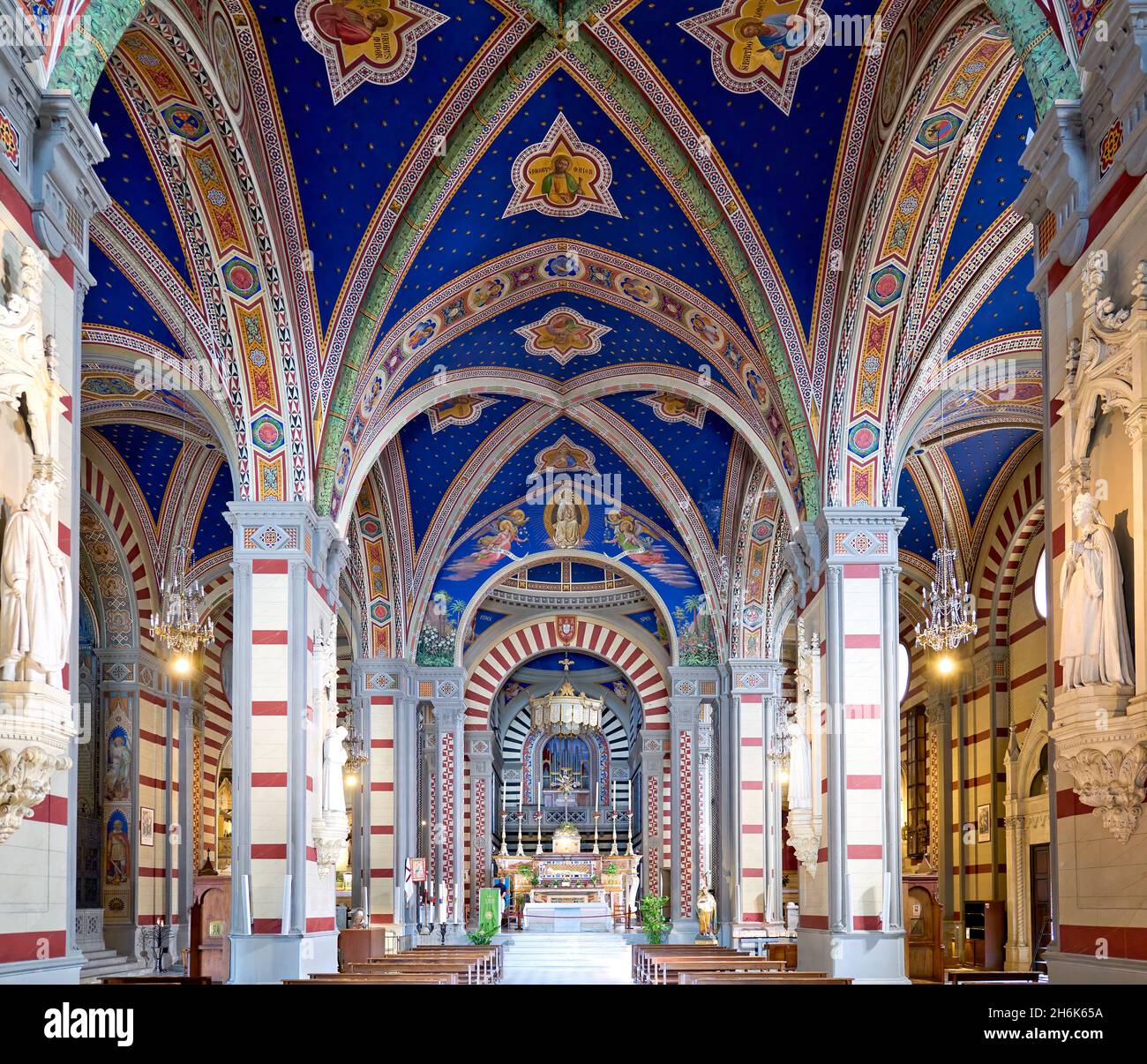 Cortona Arezzo Toskana Italien. Basilica Santa Margherita Hügel Stockfoto