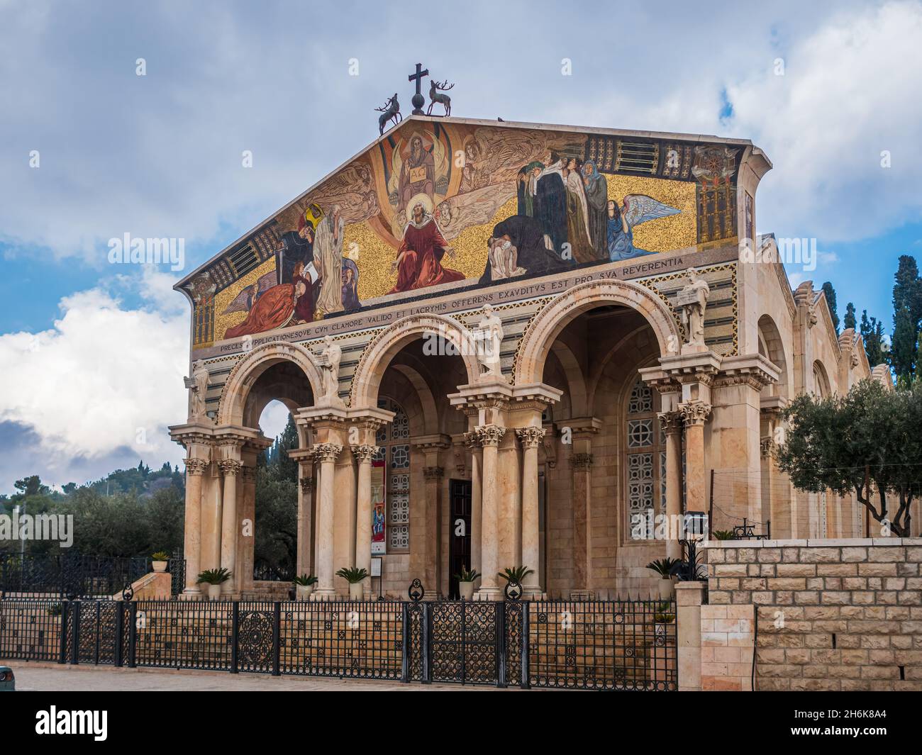 Church of All Nations im Garten von Gethsemane, Jerusalem, Israel Stockfoto