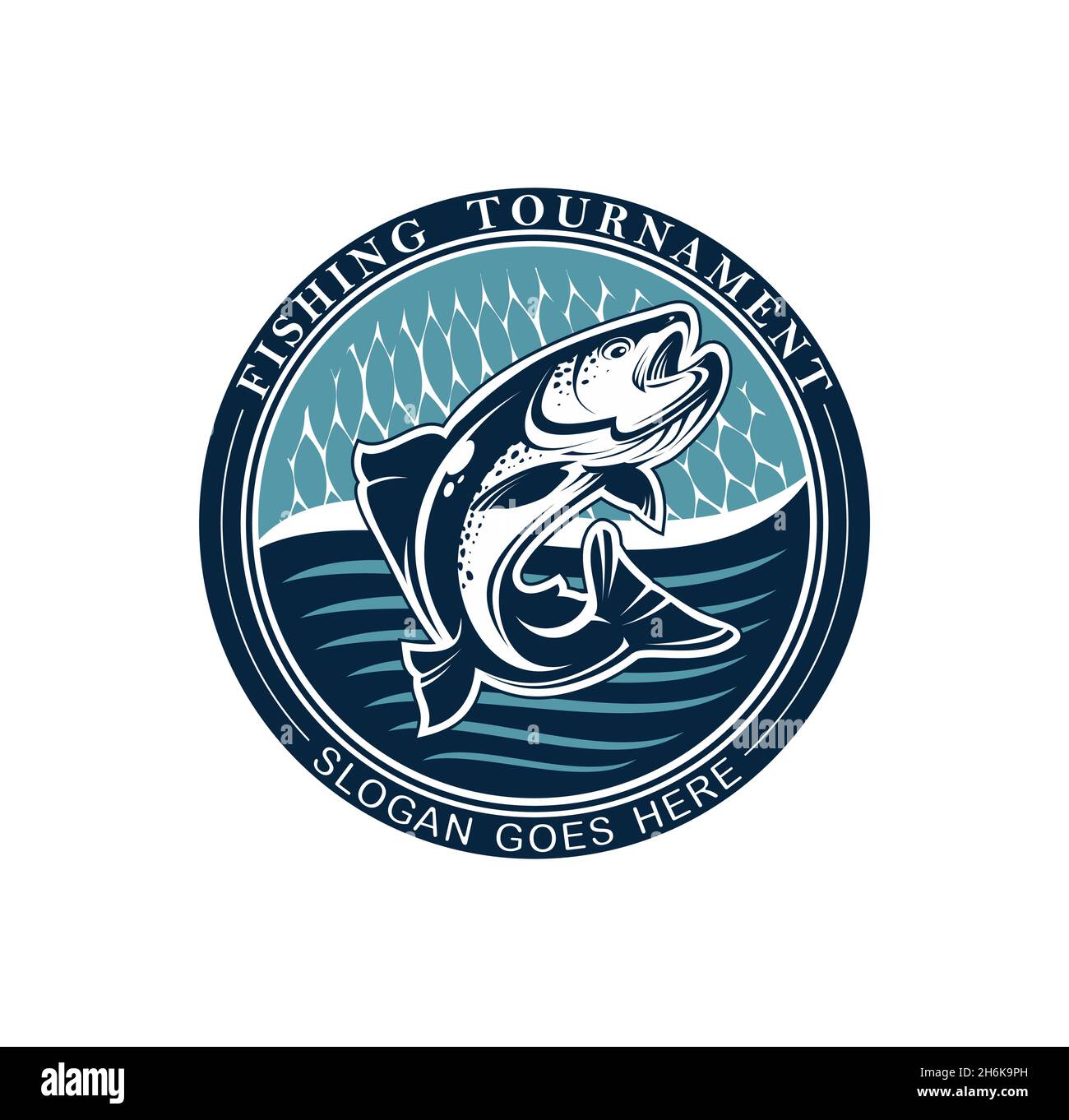 Eine Vektordarstellung Satz von Angeln Turnier Emblem Vorlage Vektor-Logo Stock Vektor