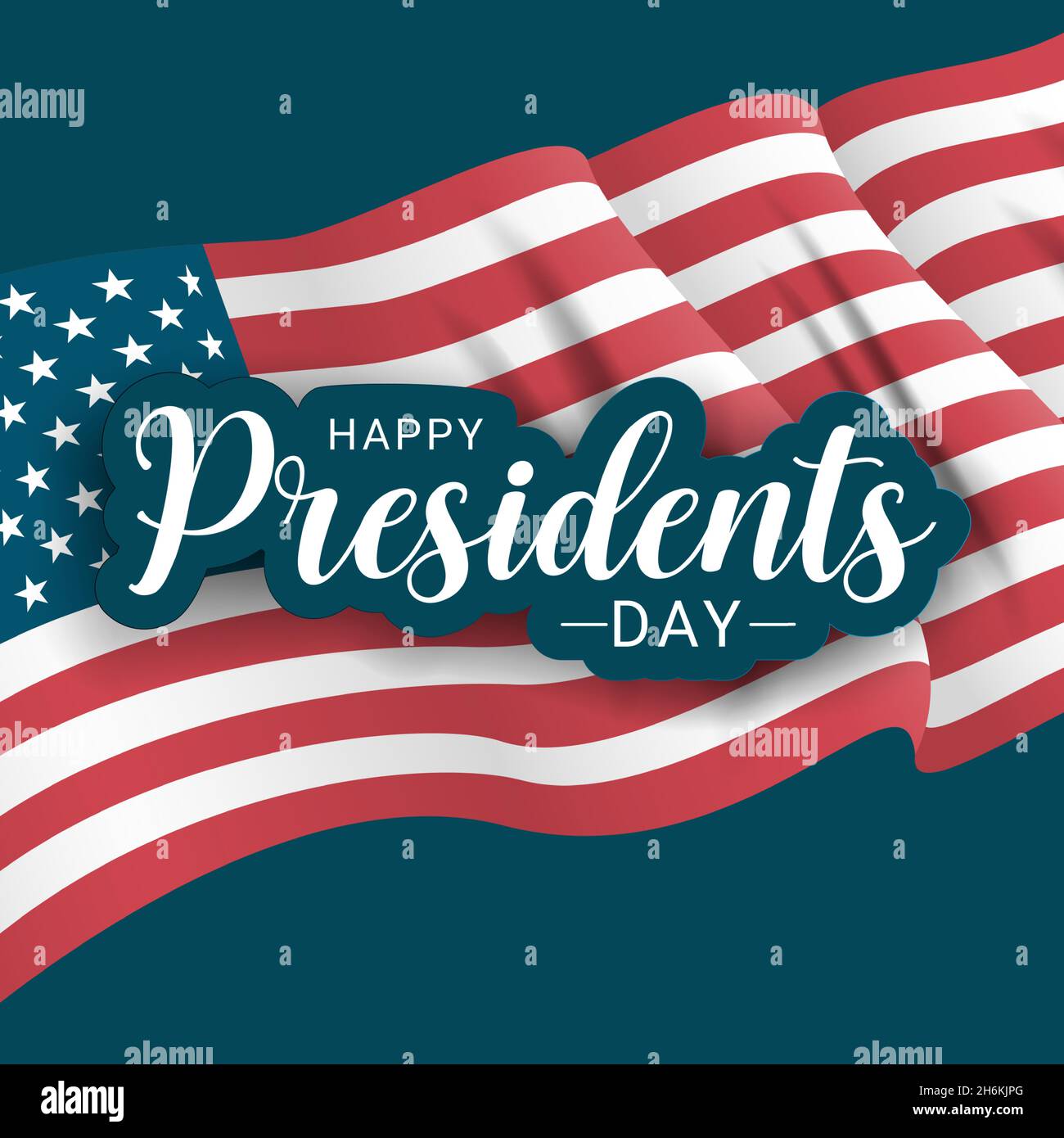 USA Happy Presidents Day Grußkarte Hintergrund. Vektorgrafik EPS10 Stock Vektor