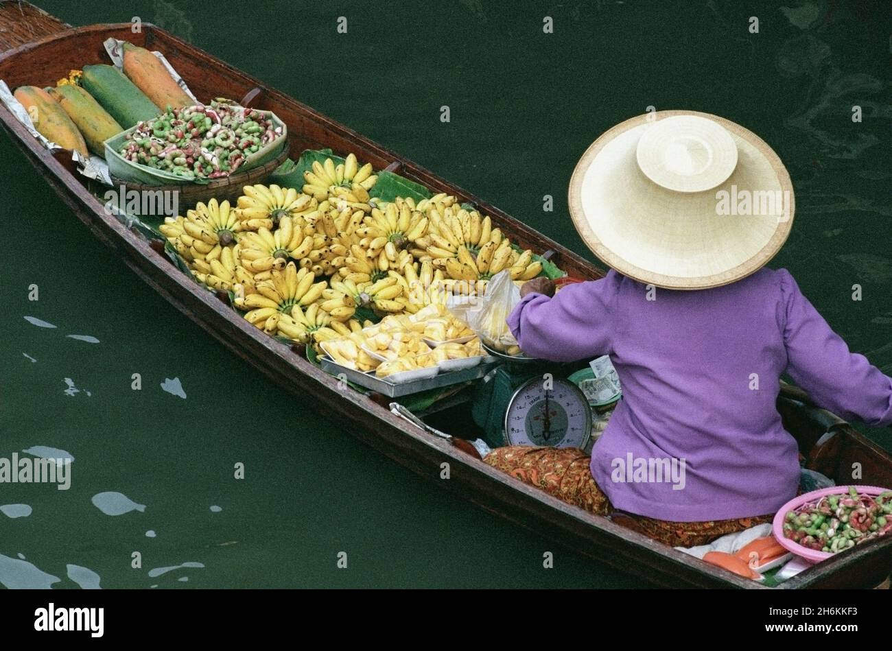 Schwimmende Markt Damnoen Saduak, Thailand Stockfoto