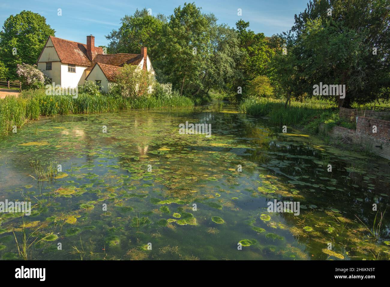 Willy Lott's Cottage Flatford am Fluss Stour in Suffolk England Stockfoto
