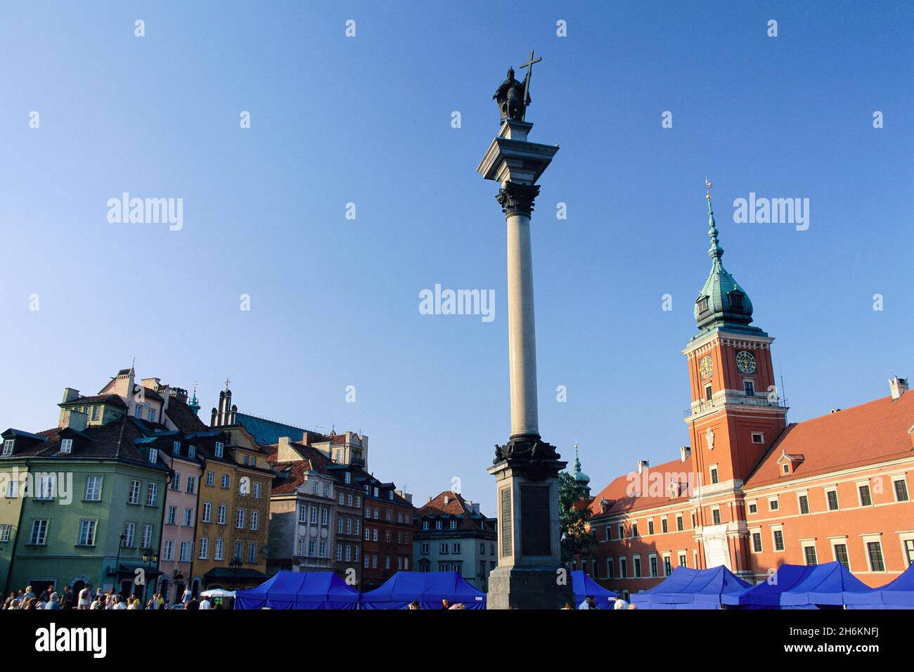 Burgplatz der Säule von König Sigismund, Altstadt Warschau, Polen Stockfoto