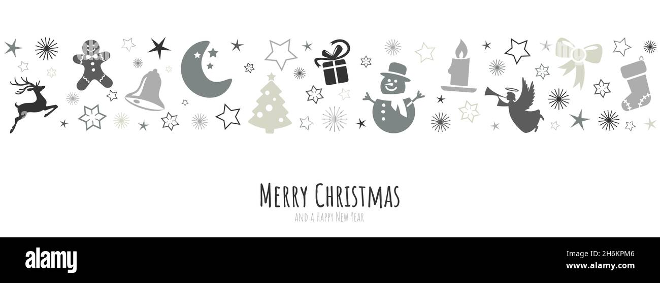 eps-Vektor-Datei-Banner mit weihnachtsgrüßen mit typischen abstrakten Weihnachts-Symbolen für weihnachten und Winterzeit Konzepte und Neujahr Stock Vektor