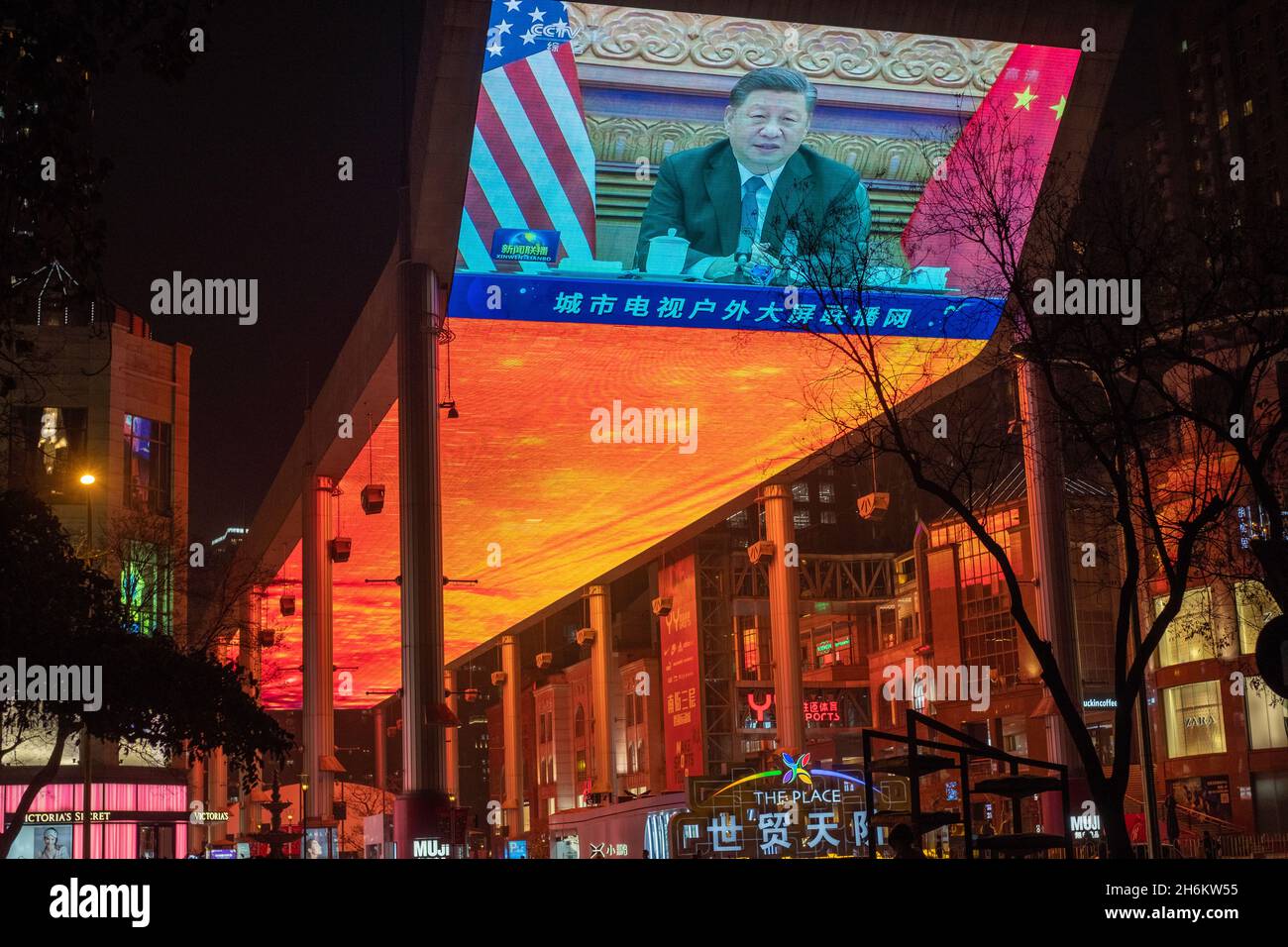 Virtueller Gipfel von Xi-Biden. 16-Nov-2021 Stockfoto