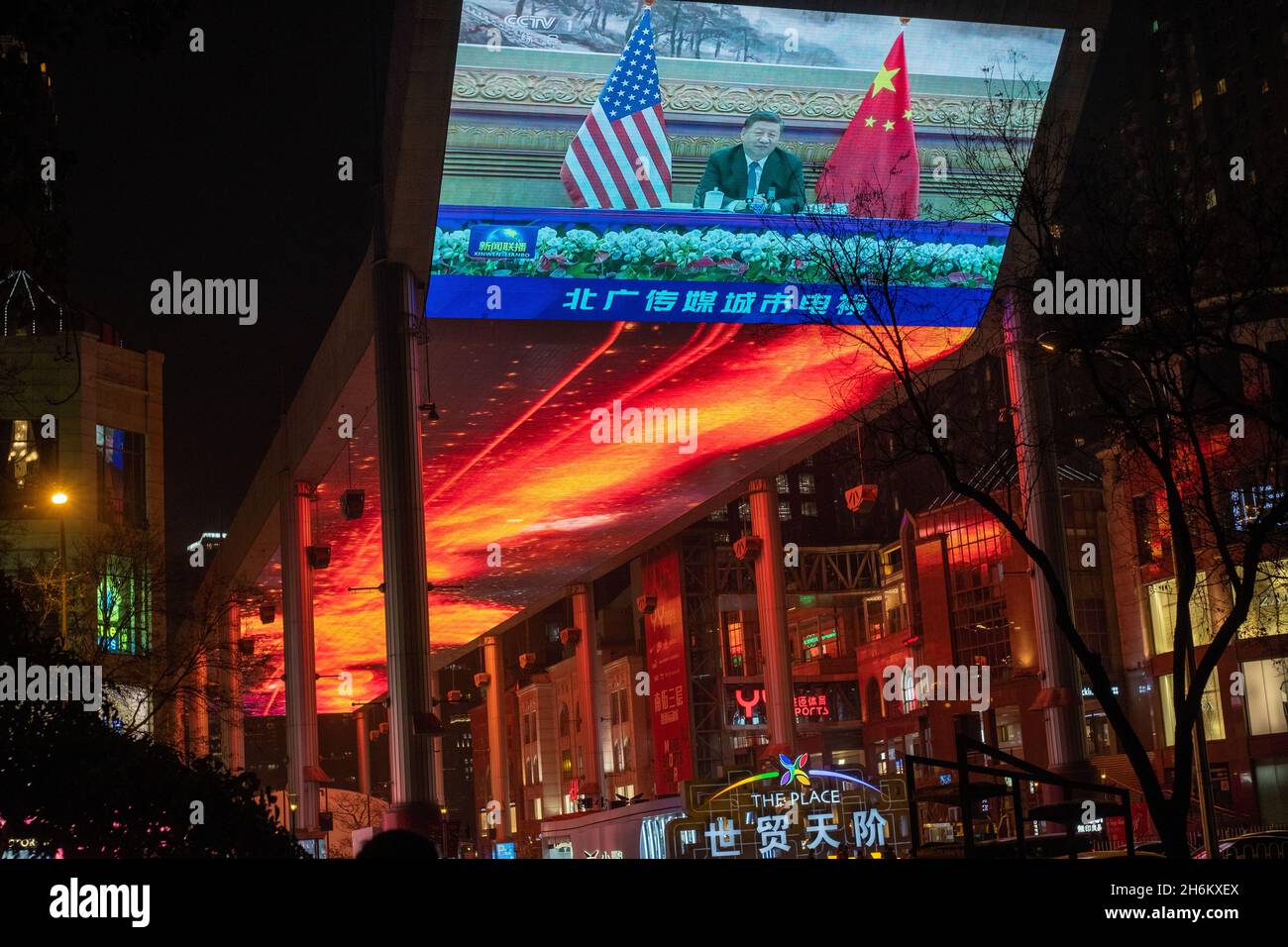 Virtueller Gipfel von Xi-Biden. 16-Nov-2021 Stockfoto