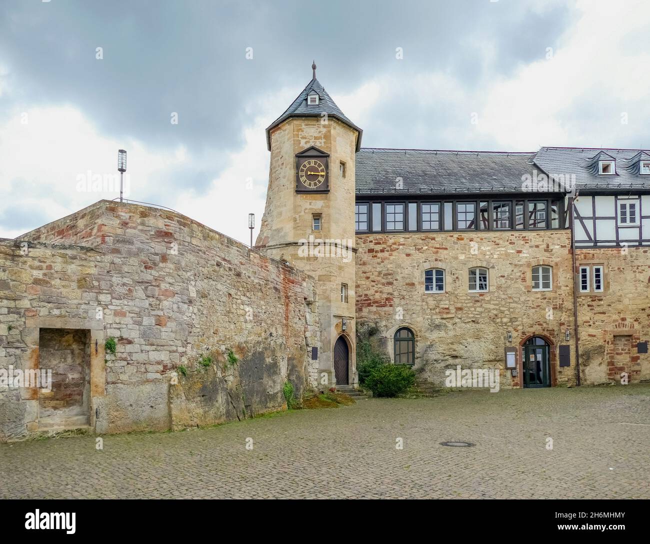 Eindruck rund um das Schloss Waldeck in Hessen Stockfoto