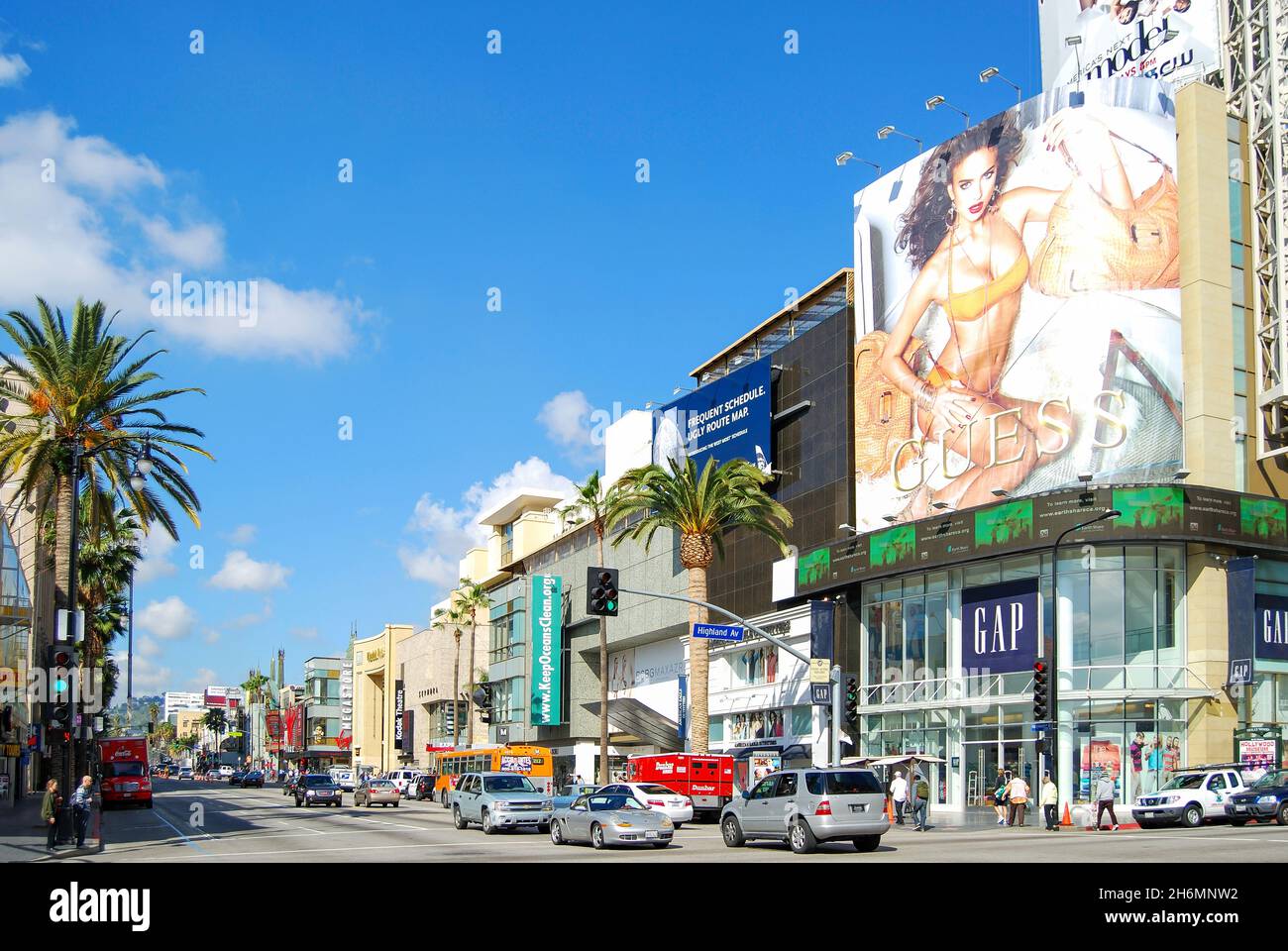 Hollywood Boulevard, Los Angeles, California, Vereinigte Staaten von Amerika Stockfoto