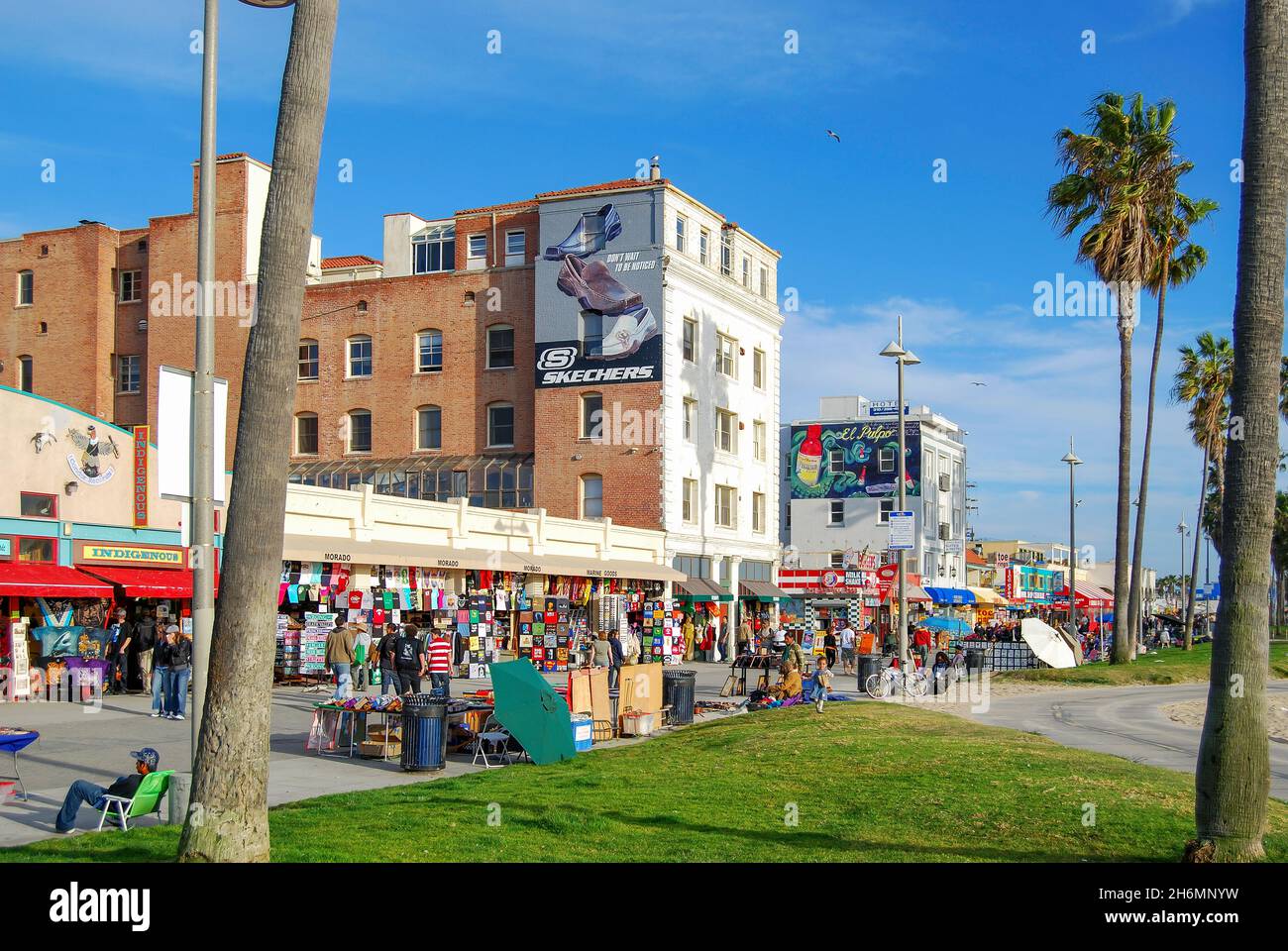 Zyklus Weg, Ocean Front Walk, Venice Beach, Los Angeles, California, Vereinigte Staaten von Amerika Stockfoto