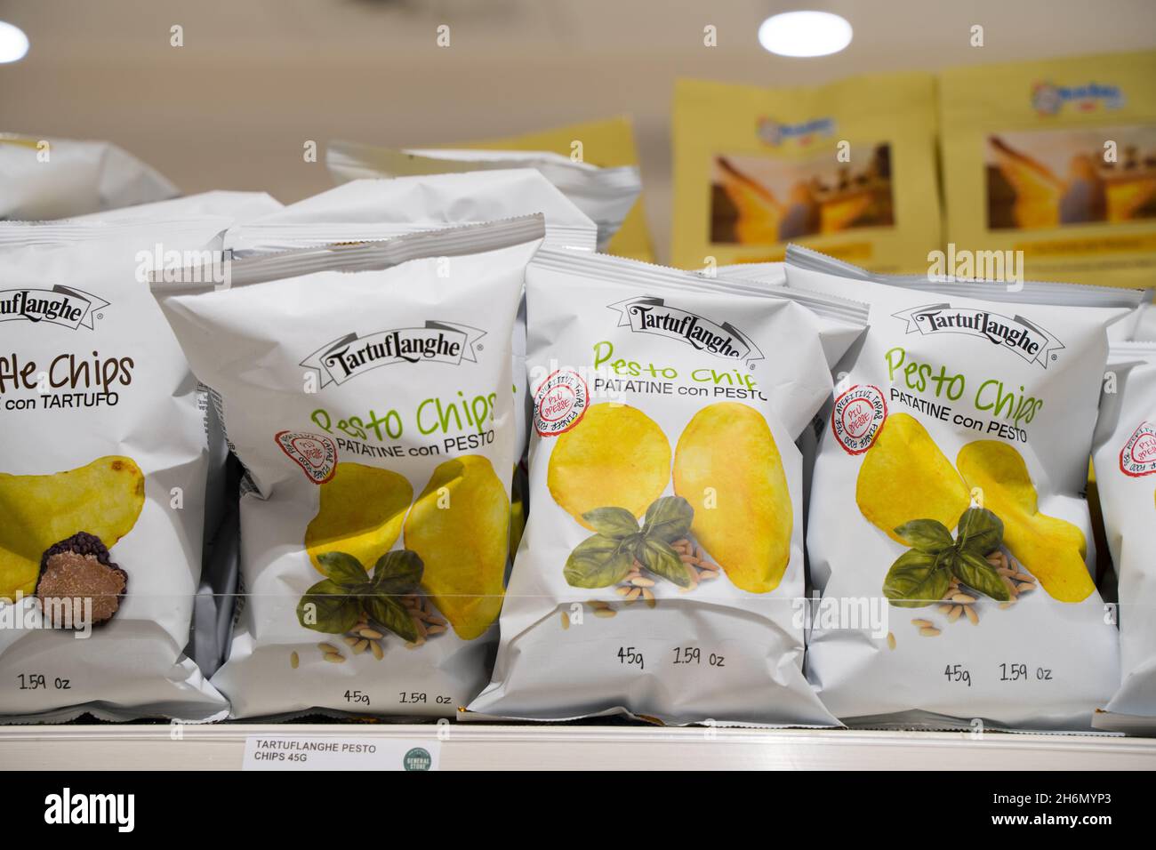 Tartuflanghe Chips di tartufo al Pesto 45g Stockfoto