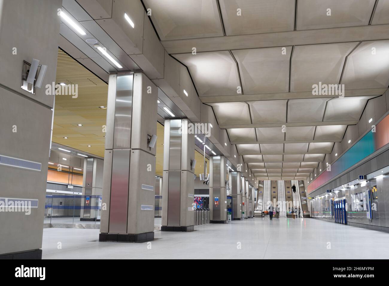 Tickethalle am Battersea Power Station London U-Bahn-Station, brandneue Station als Teil der Northern Line Extension in Zone 1 England UK Stockfoto