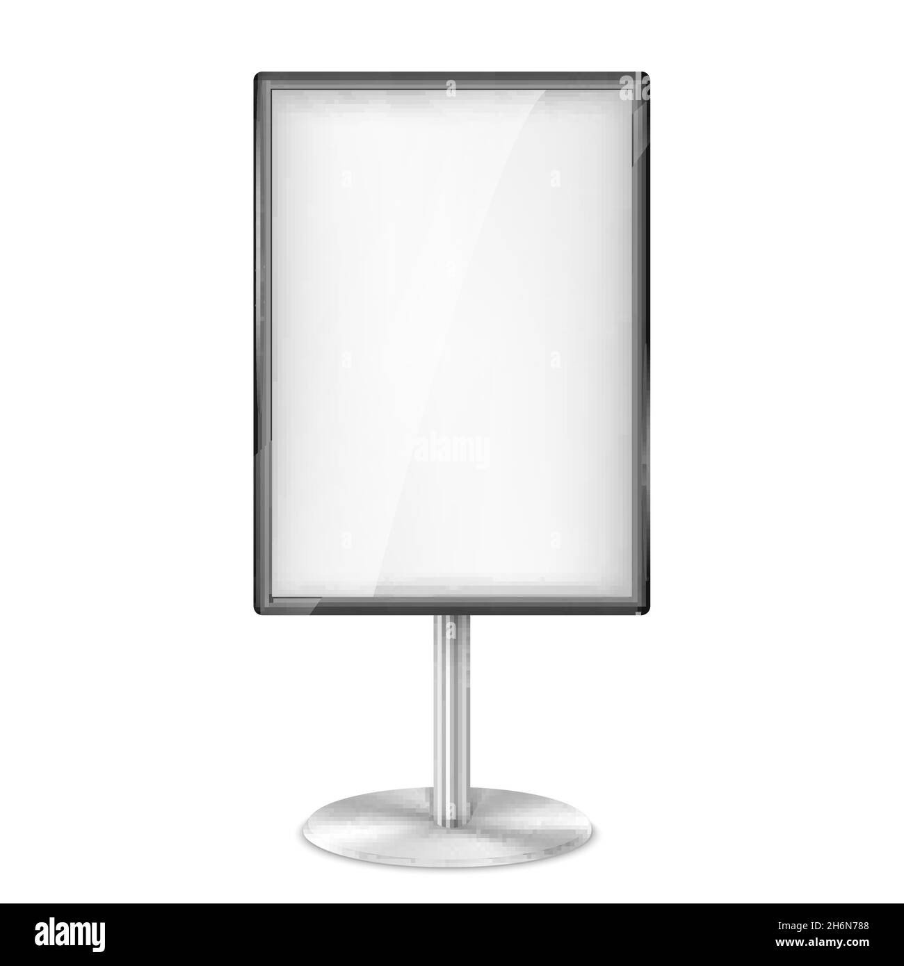 Leere Stadt Leuchtkasten für Werbung. Vorlage auf Weiß isoliert Stock Vektor