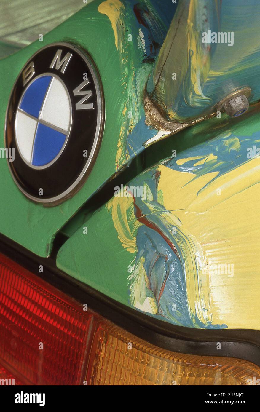 1979 BMW M1 Group 4 Rennwagen, gemalt von Andy Warhol Teil der BMW Art Cars Sammlung, fotografiert im BMW HQ und Museum München Deutschland Stockfoto