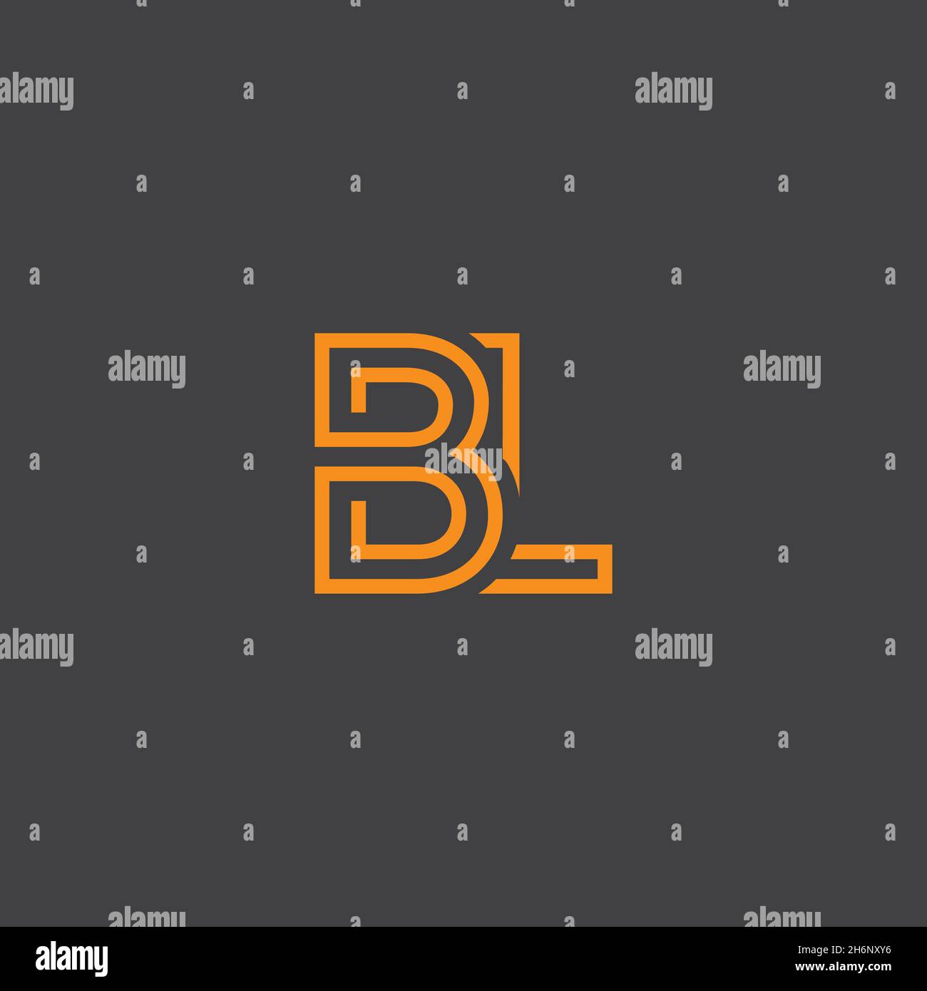 Kreativer Buchstabe BL Logo Design-Elemente. Einfacher Buchstabe BL Buchstabe Logo, Geschäft Firmenbuchstabe BL Logo Design-Vektor Stock Vektor