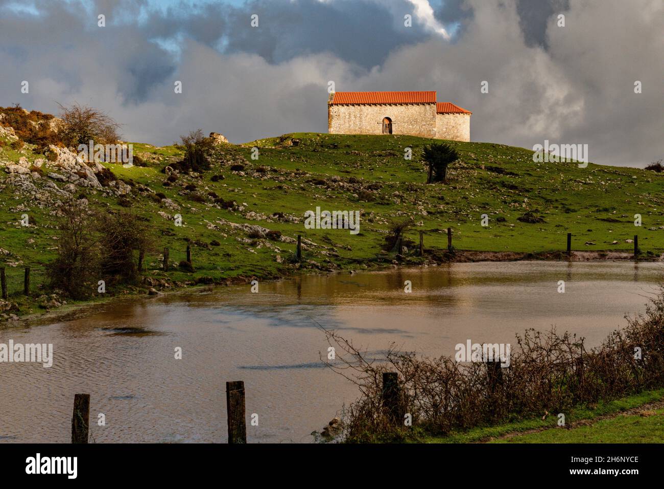 Ländliche Landschaften im Landesinneren von Asturien Stockfoto
