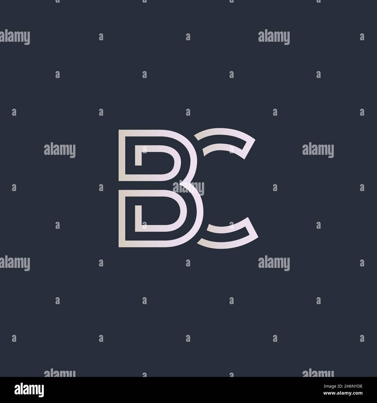 Kreativer Buchstabe BC-Logo Design-Elemente. Einfacher Buchstabe BC-Buchstabe-Logo, Geschäft Firmenbrief BC-Logo-Design-Vektor Stock Vektor