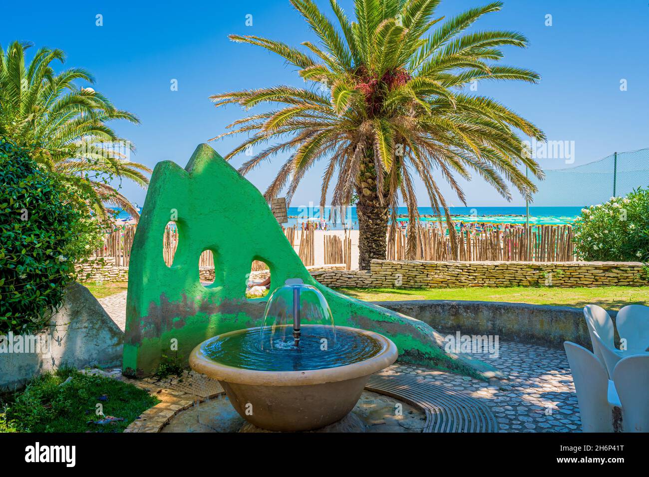 Riviera Küste von San Benedetto del Tronto Marche Italien Stockfoto