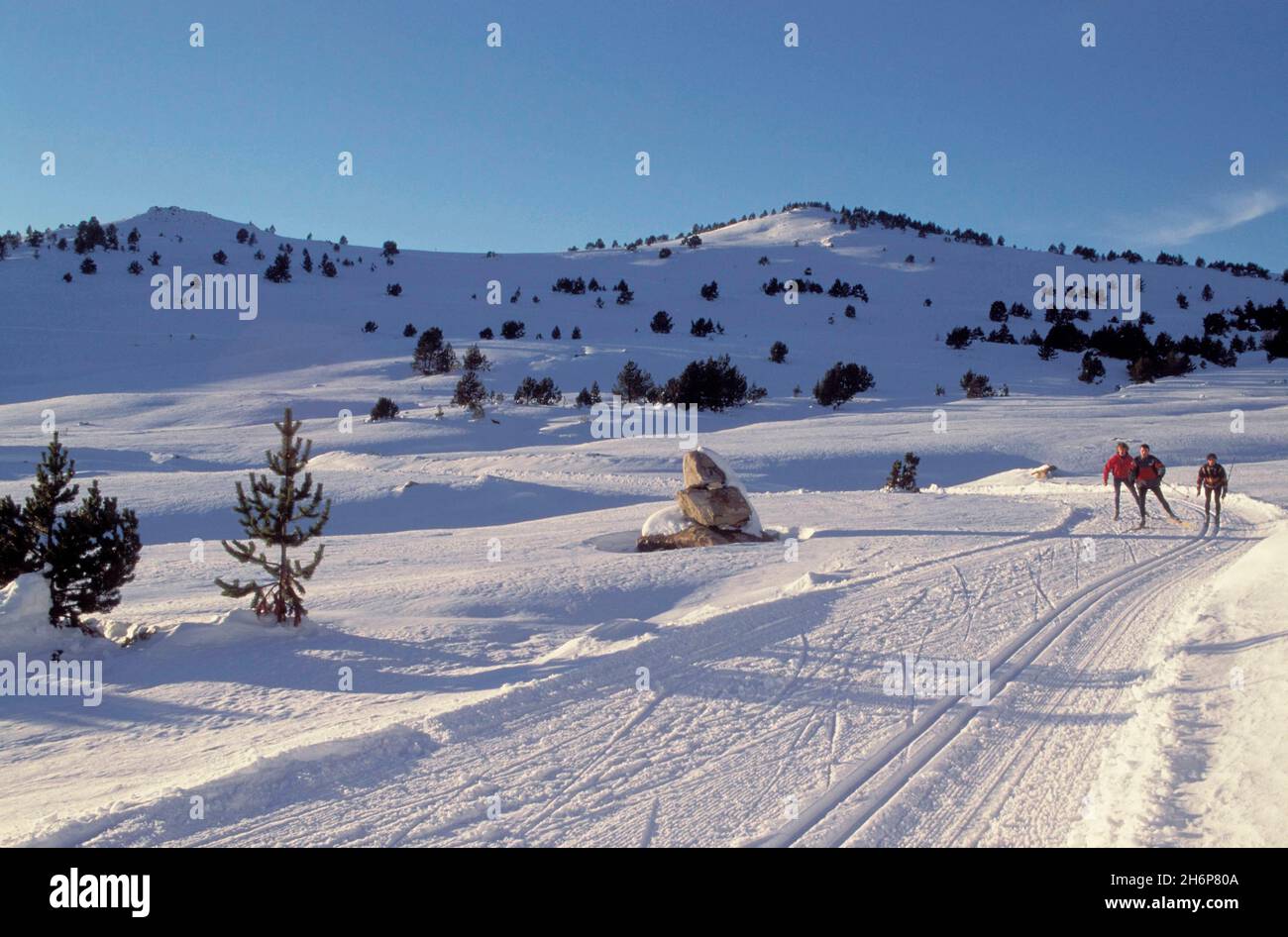 FRANKREICH. PYRENEES-ORIENTALES (66) CERDAGNE IM WINTER. FONT-ROMEU Stockfoto