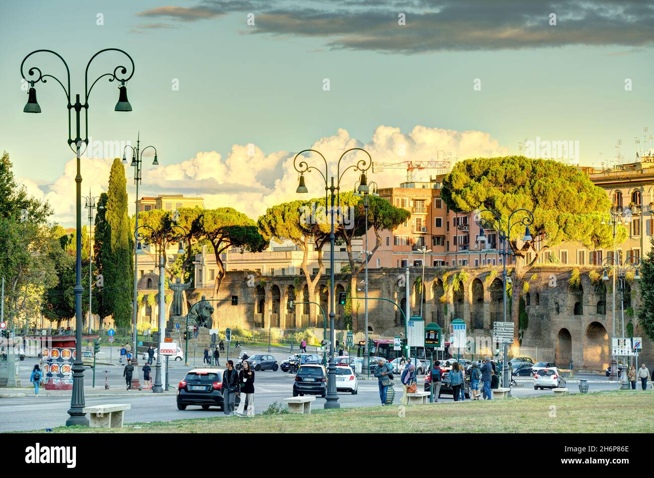 Stadtbild von Rom, HDR-Bild Stockfoto