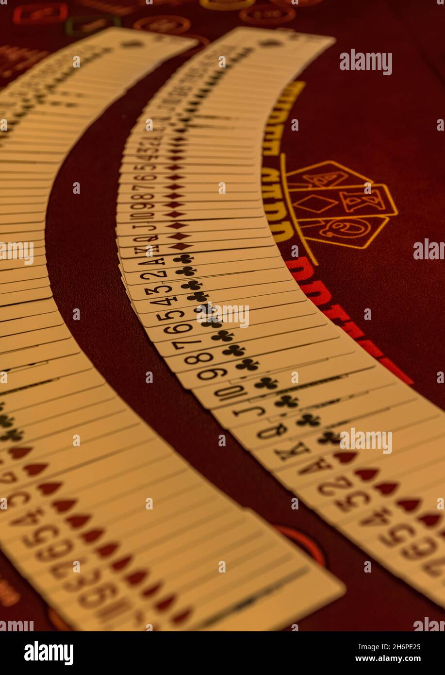 Zwei Poker-Kartendecks Stockfoto