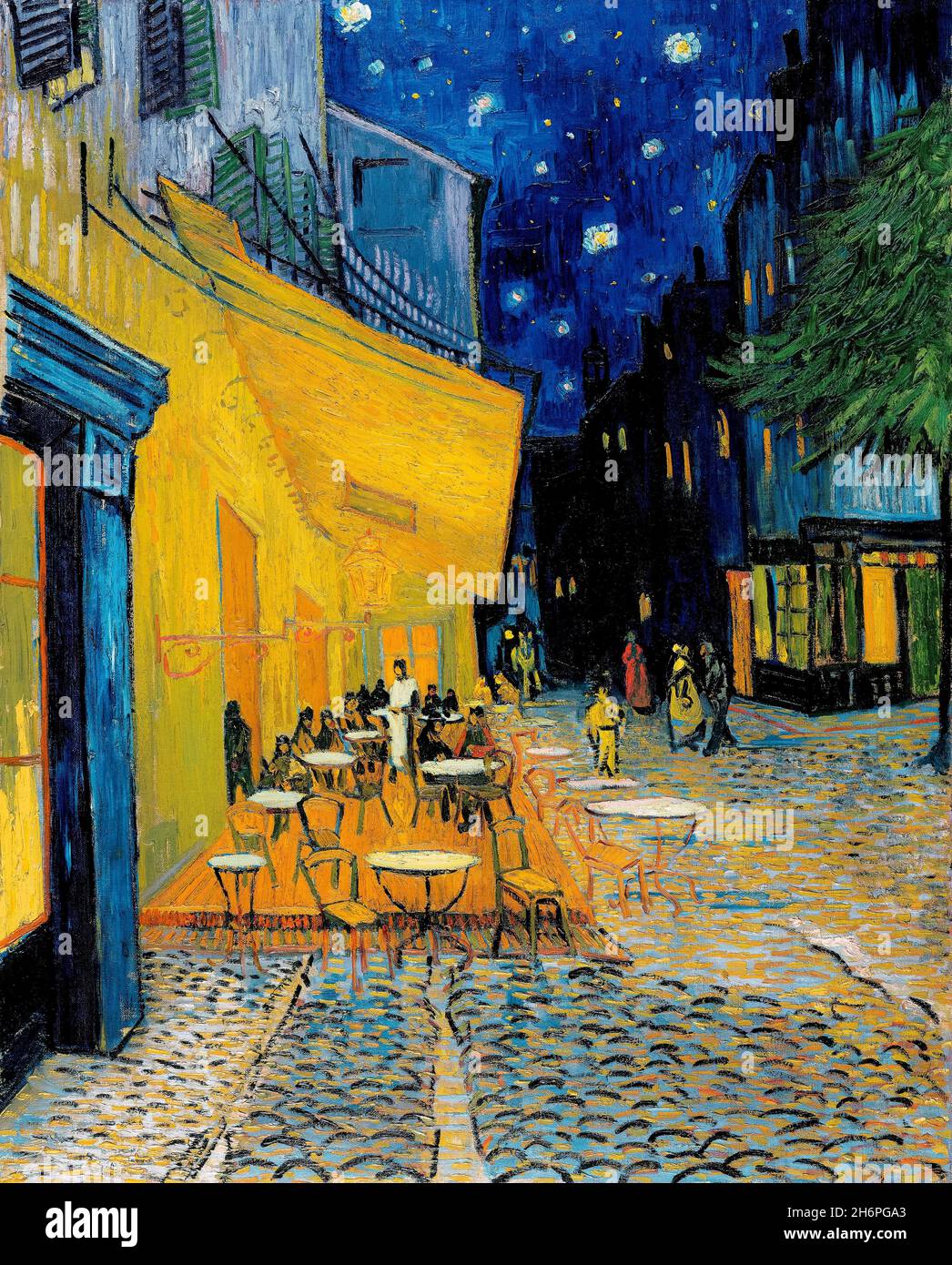 Terrasse eines Cafés bei Nacht (Place du Forum), Gemälde von Vincent van Gogh, 1888