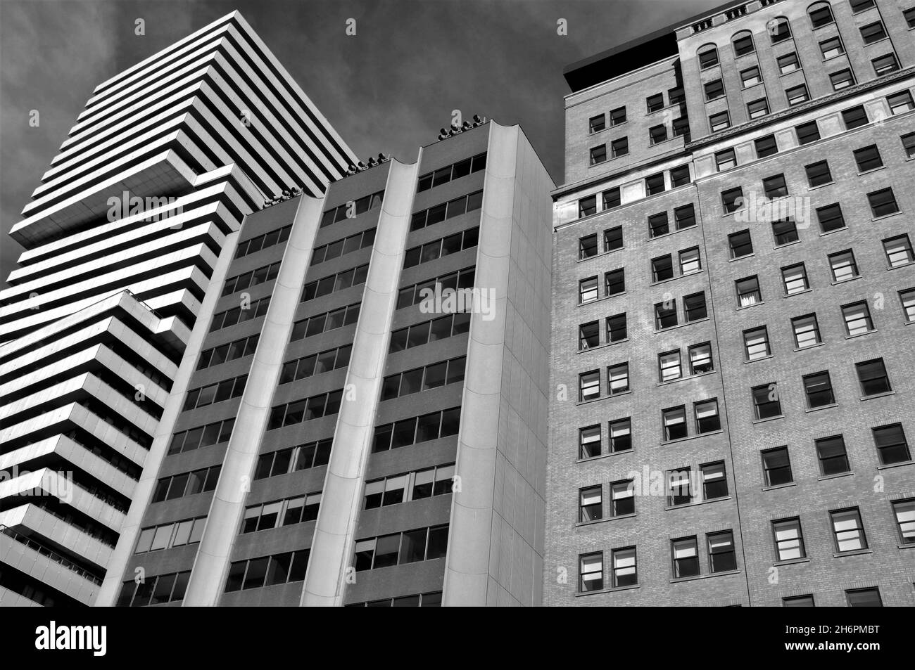 Architekturmix in Downtown Toronto Stockfoto