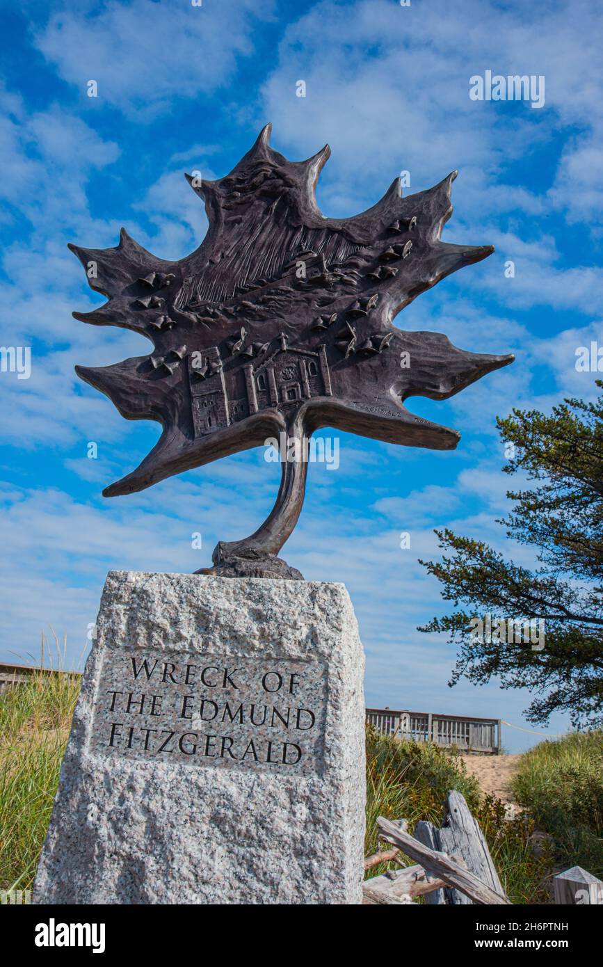 Das Wrack des Edmund Fitzgerald Memorial in Whitefish Point im oberen Michigan USA Stockfoto