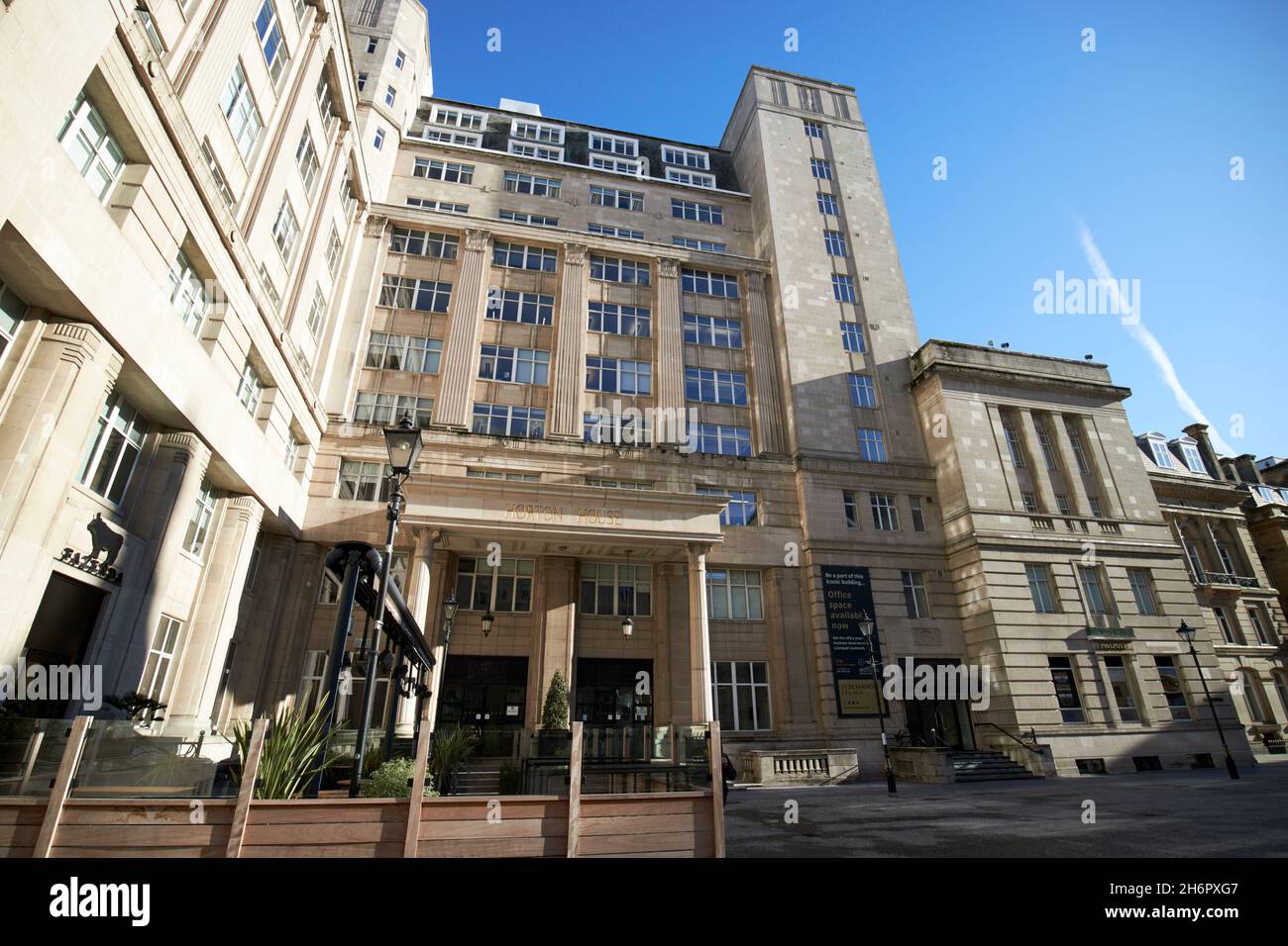 horton-Haus Austausch Gebäude Austausch Flaggen Liverpool merseyside uk Stockfoto