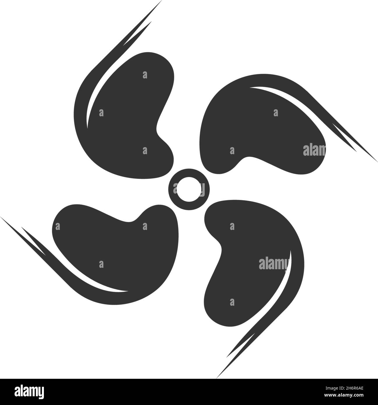 Propeller Icon Logo flach Design Vorlage Vektor Stock Vektor