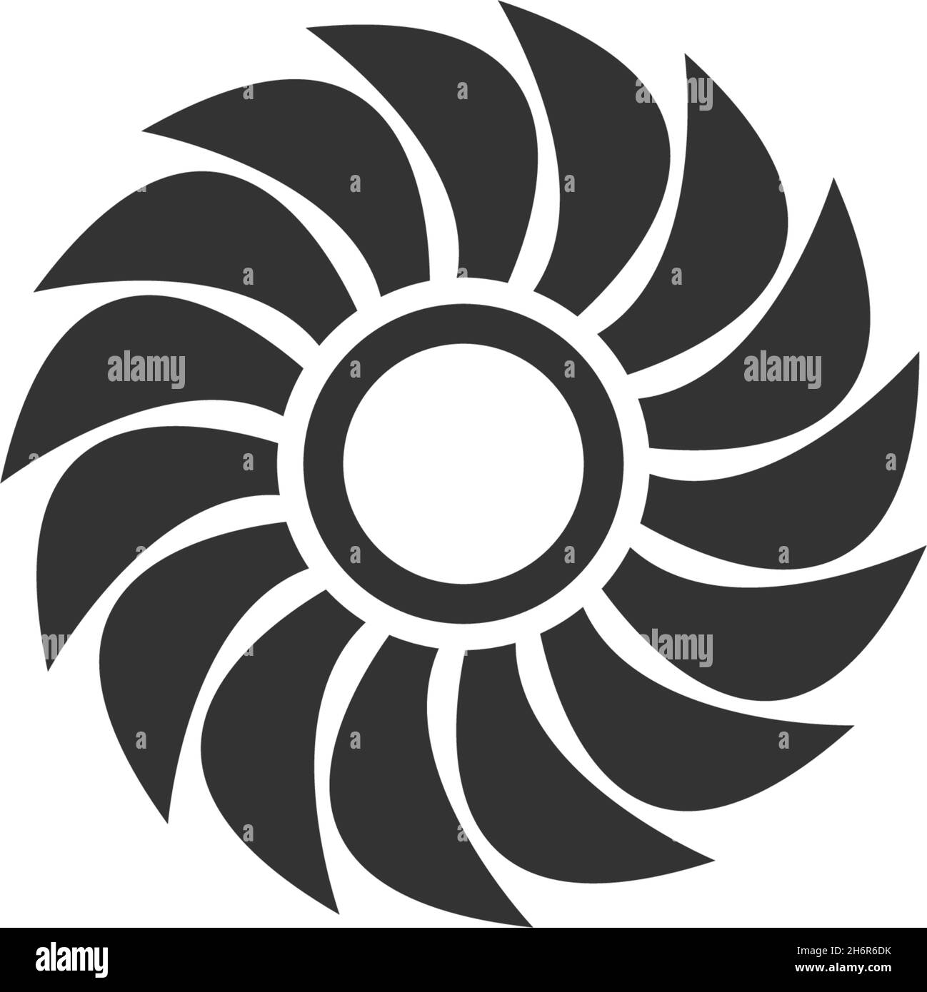 Propeller Icon Logo flach Design Vorlage Vektor Stock Vektor