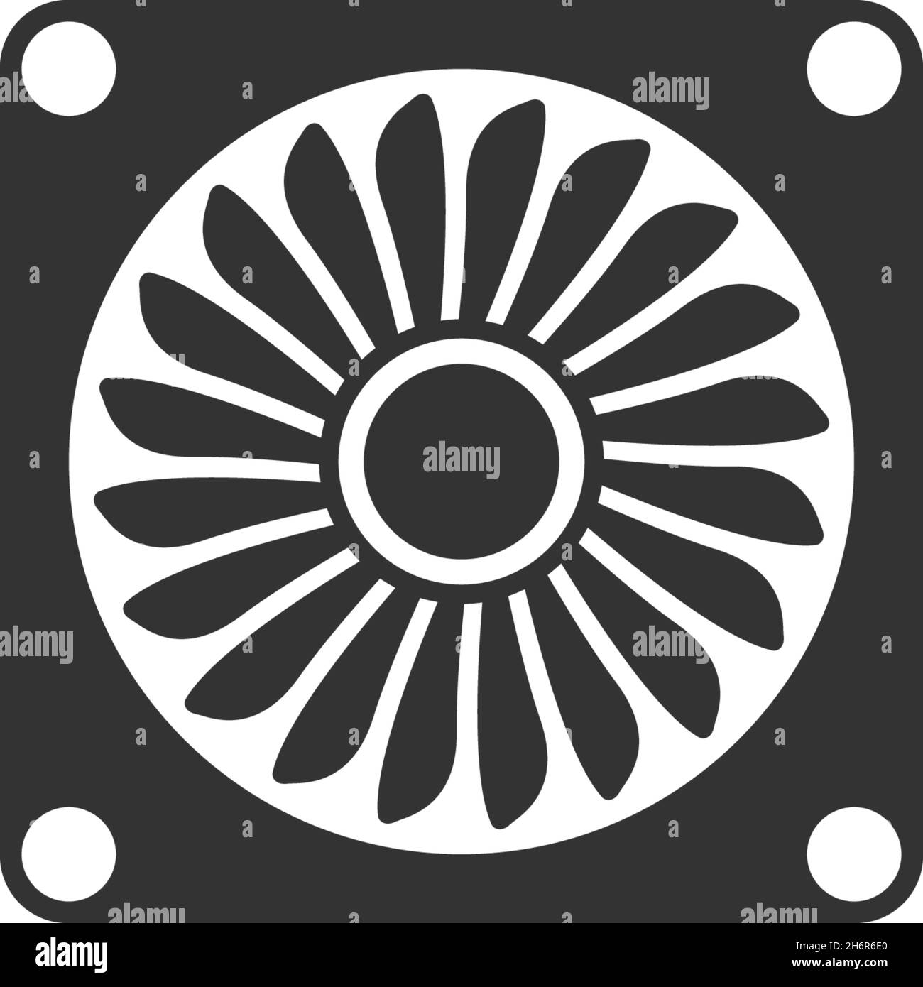 Propeller Icon Logo flach Design Vorlage Vektor Stock Vektor