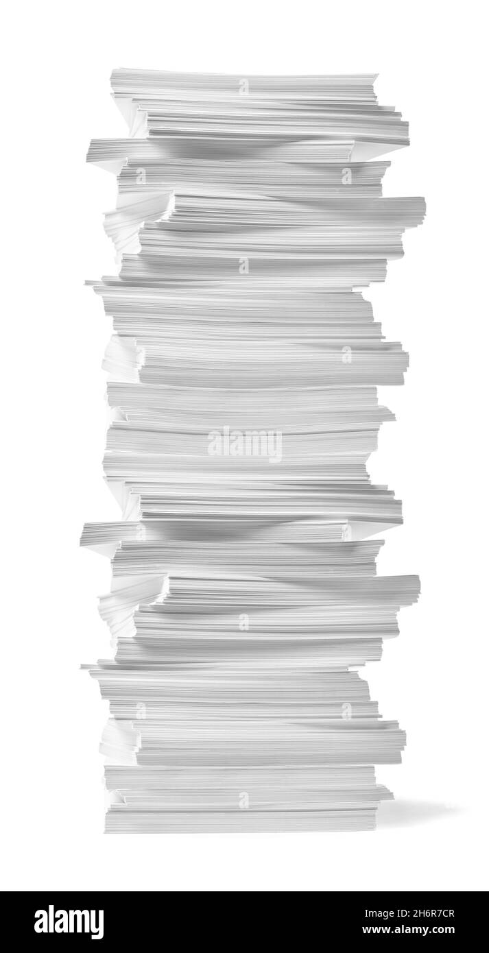 Papierstapel Stapel Büro Papierkram busness Bildung Stockfoto