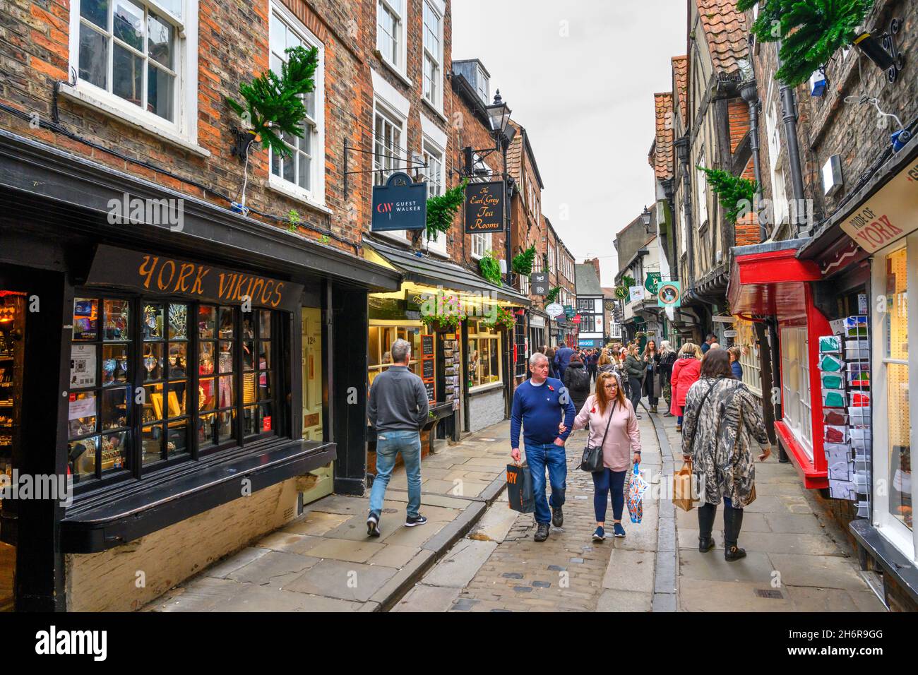 Die Shambles, York, England, UK Stockfoto