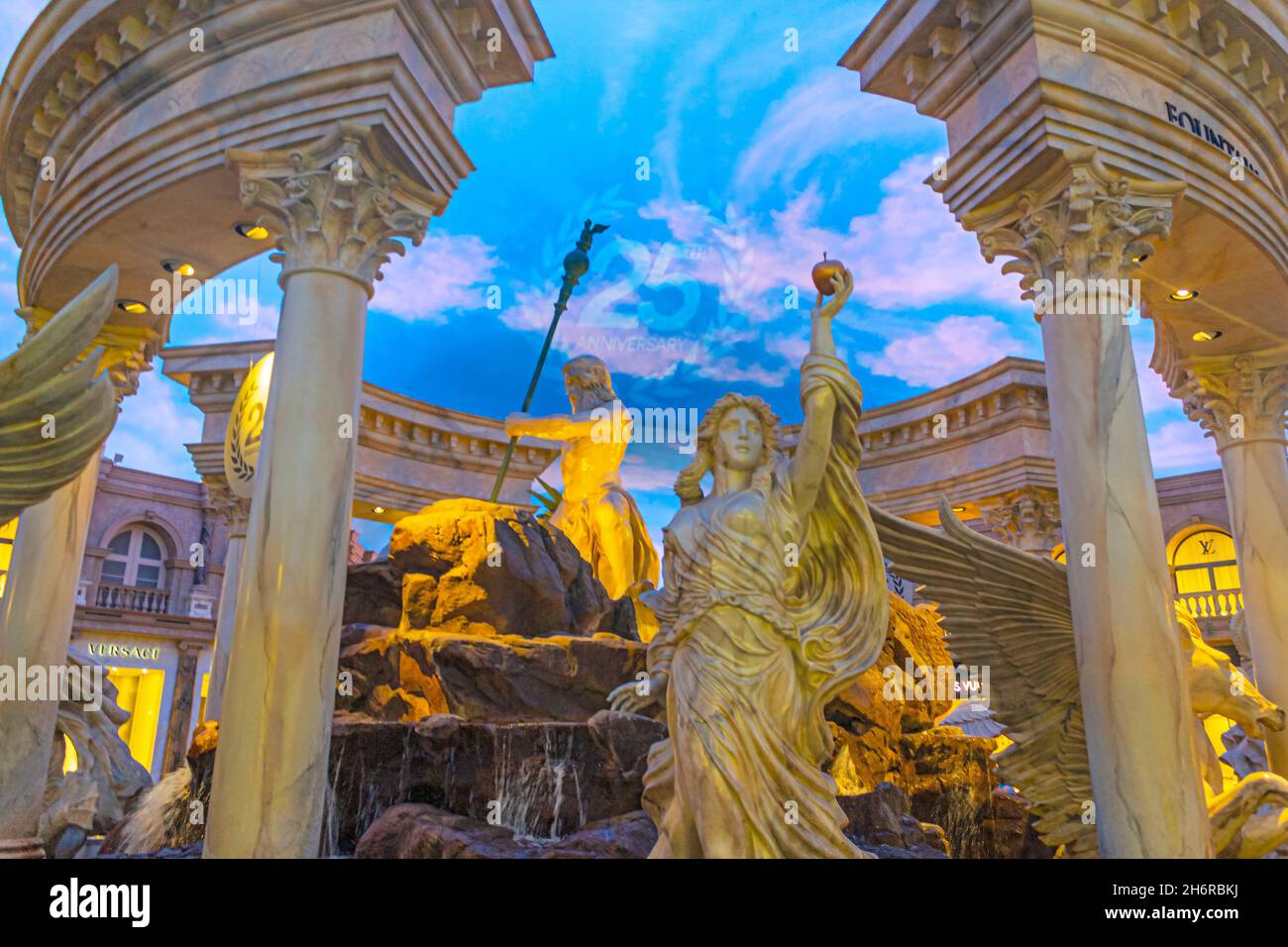 Las Vegas, NV, USA - 29. Augustu 2017: Statuen in den Forum Shops im Caesars Palace Las Vegas Stockfoto