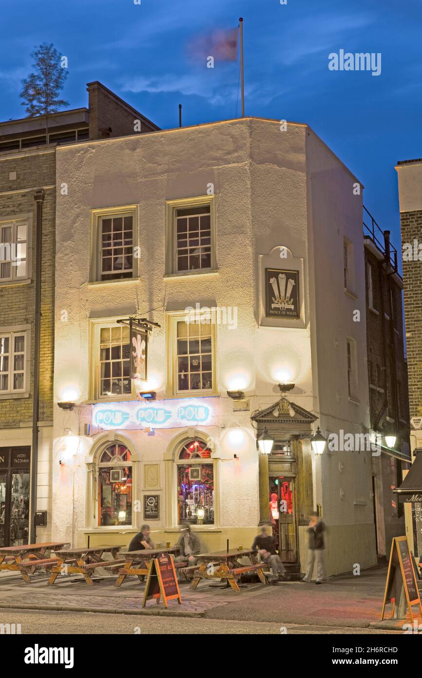 Prince of Wales Pub in Clapham Old Town, London, Großbritannien. Stockfoto