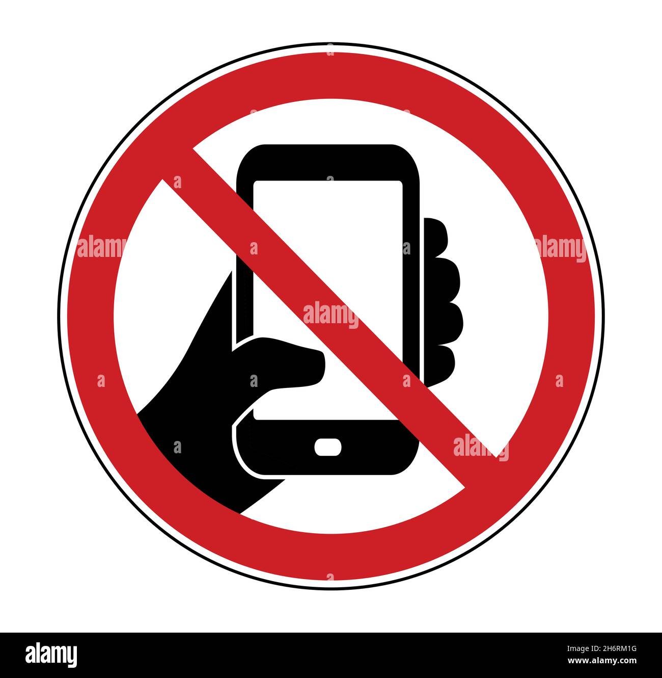 Kein Foto und kein Smartphone-Zeichen für keine Film- und Fotovektordarstellung verboten Stock Vektor