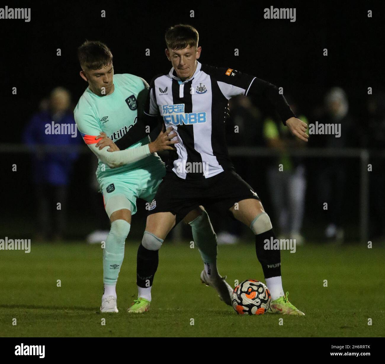 NEWCASTLE UPON TYNE, GROSSBRITANNIEN. 17. NOVEMBER Jay Turner-Cooke von Newcastle United gesehen während des Premier League 2 Cup Spiels zwischen Newcastle United und Huddersfield Town am Mittwoch, den 17. November 2021 im Northumberland FA Headquarters, Whitley Park, Newcastle. (Kredit: Will Matthews | MI News) Kredit: MI News & Sport /Alamy Live News Stockfoto