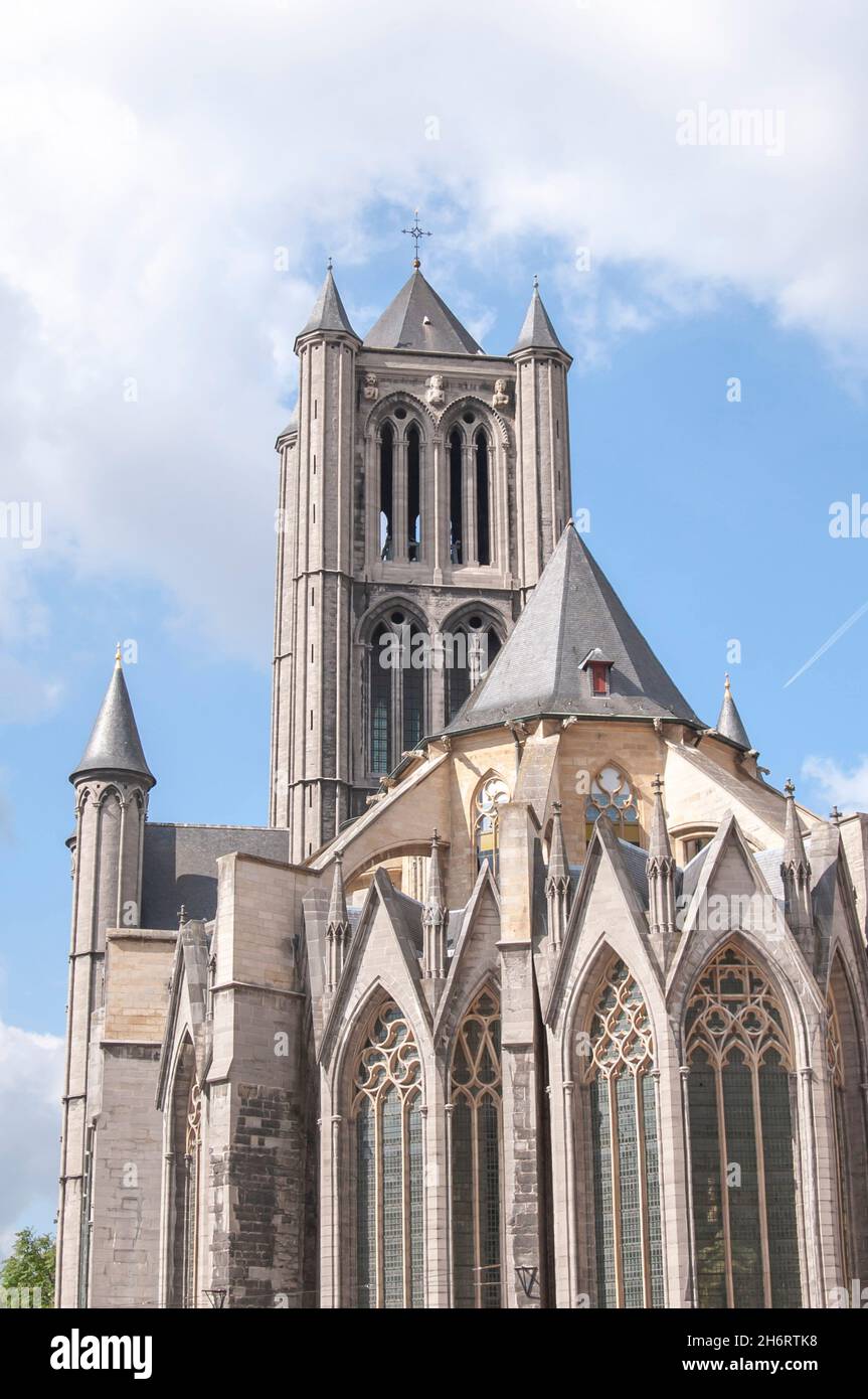 Nikolaikirche in Gent Belgien Stockfoto