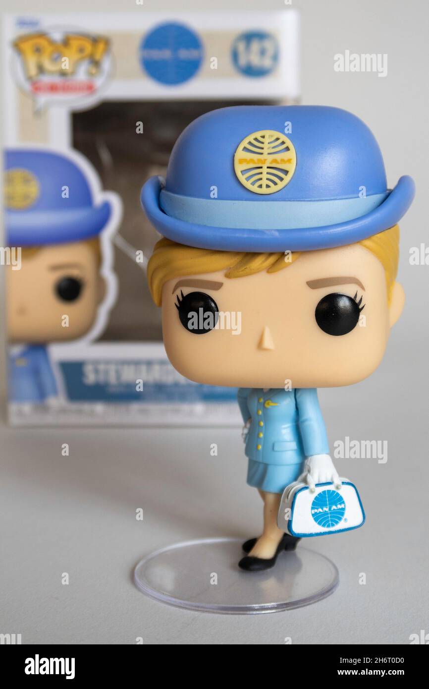 Funko Pan am Stewardess Figur Still Life, USA Stockfoto