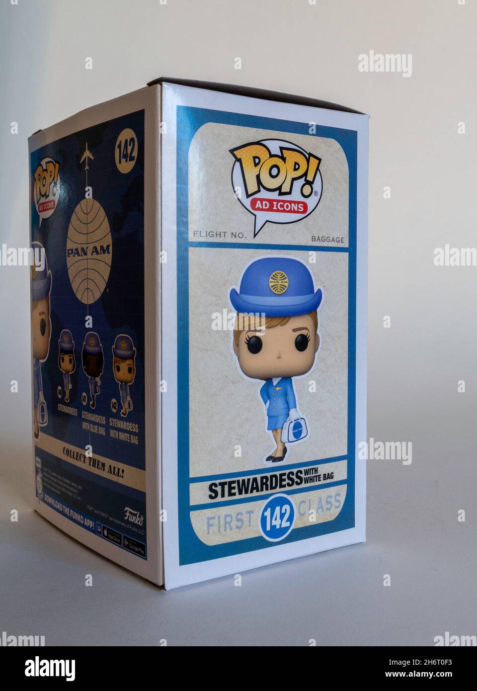Funko Pan am Stewardess Figur Still Life, USA Stockfoto